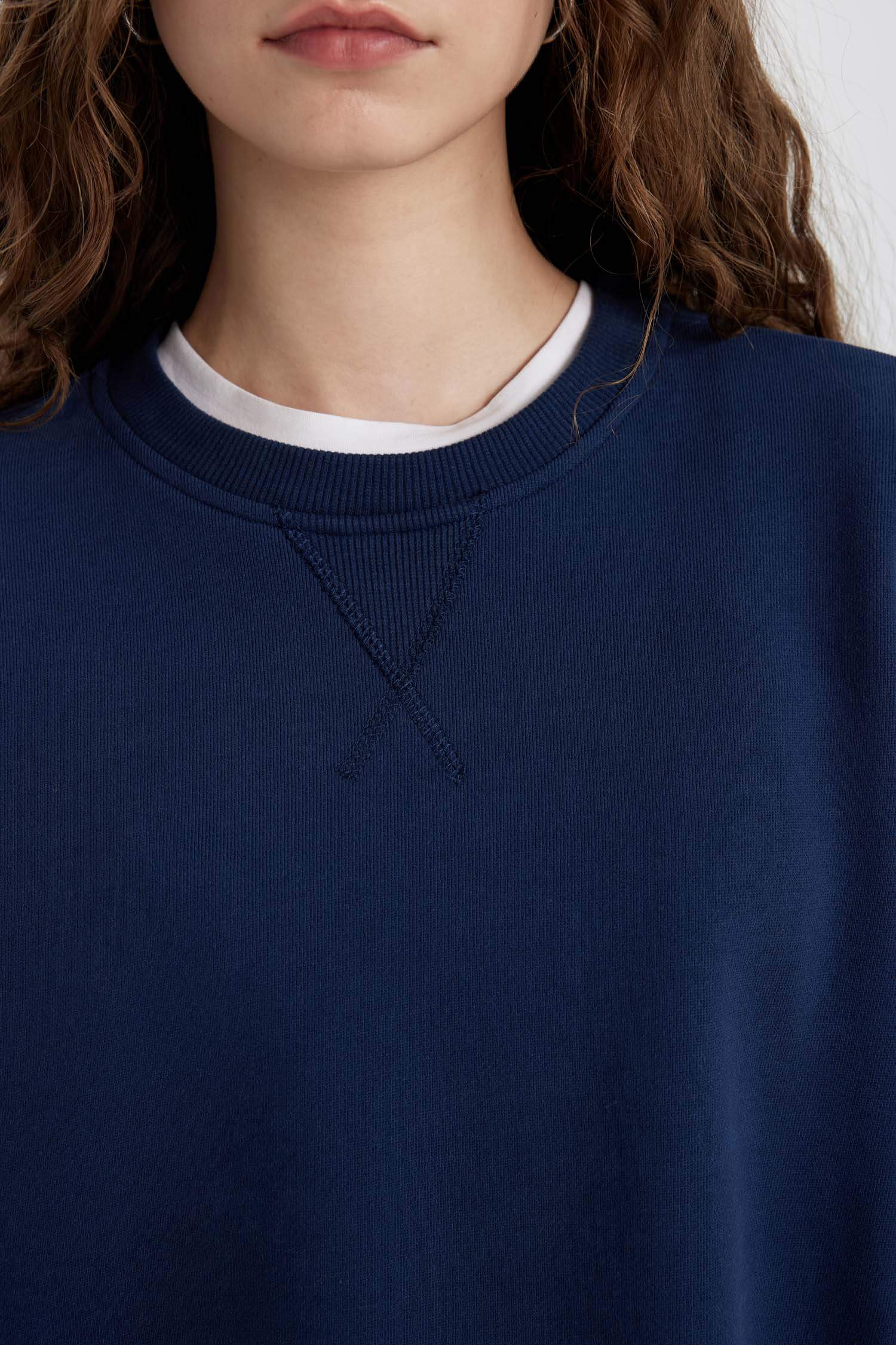 Oversize Fit Crew Neck Thick Fabric Basic T-Shirt