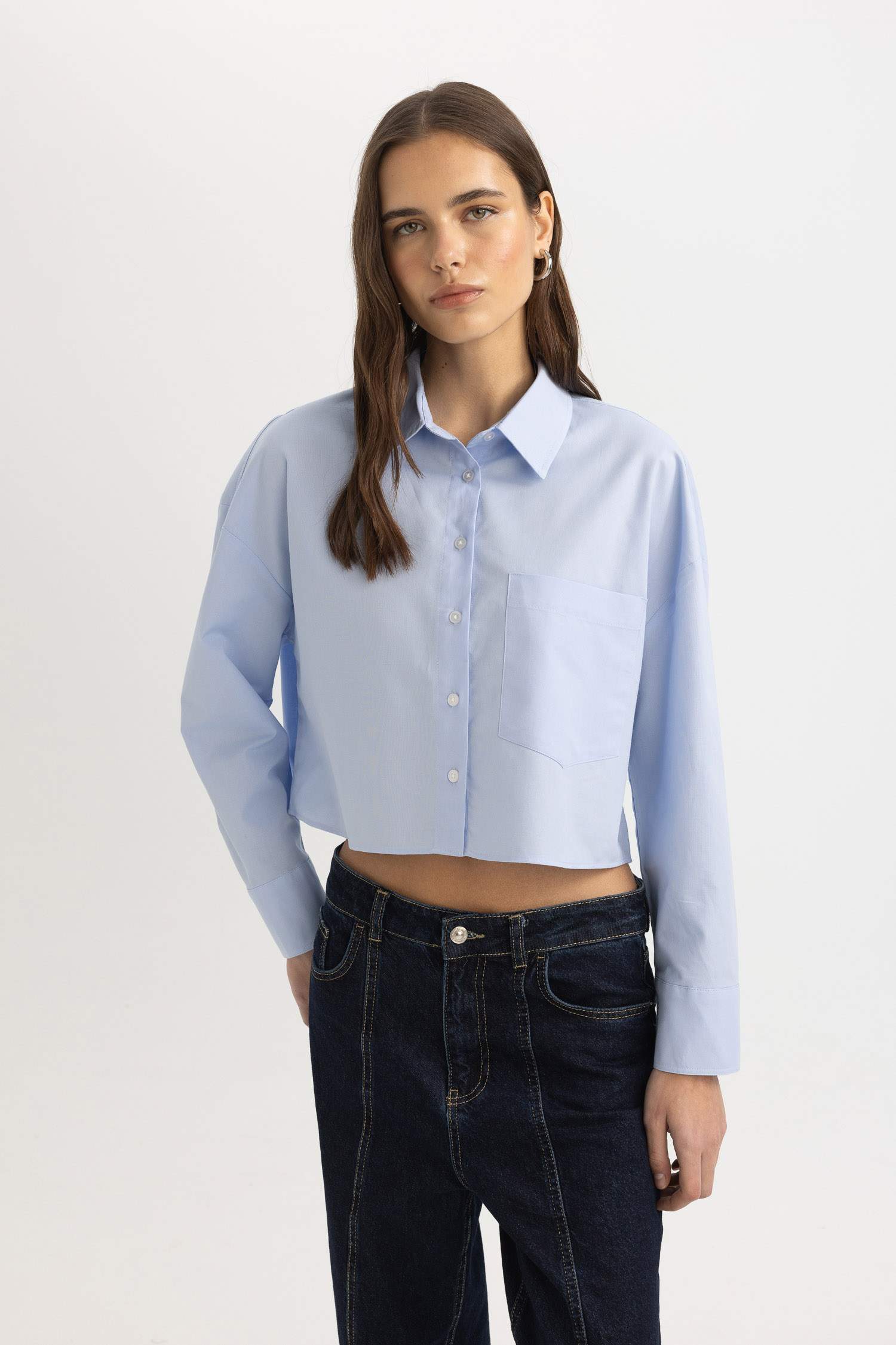 قميص كروب أوكسفورد ردن طويل وياخة قميص