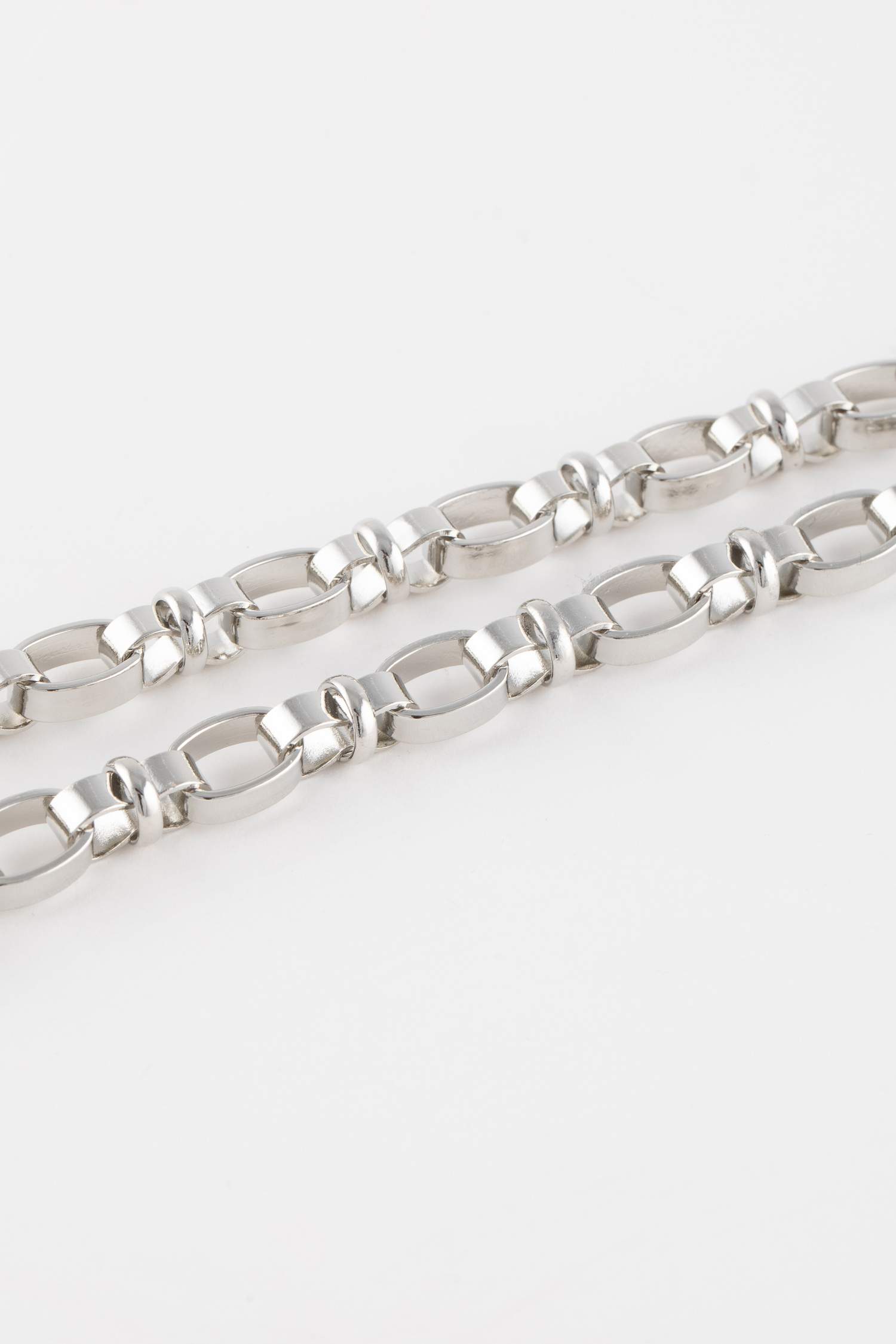 Woman Thick Chain Silver Necklace