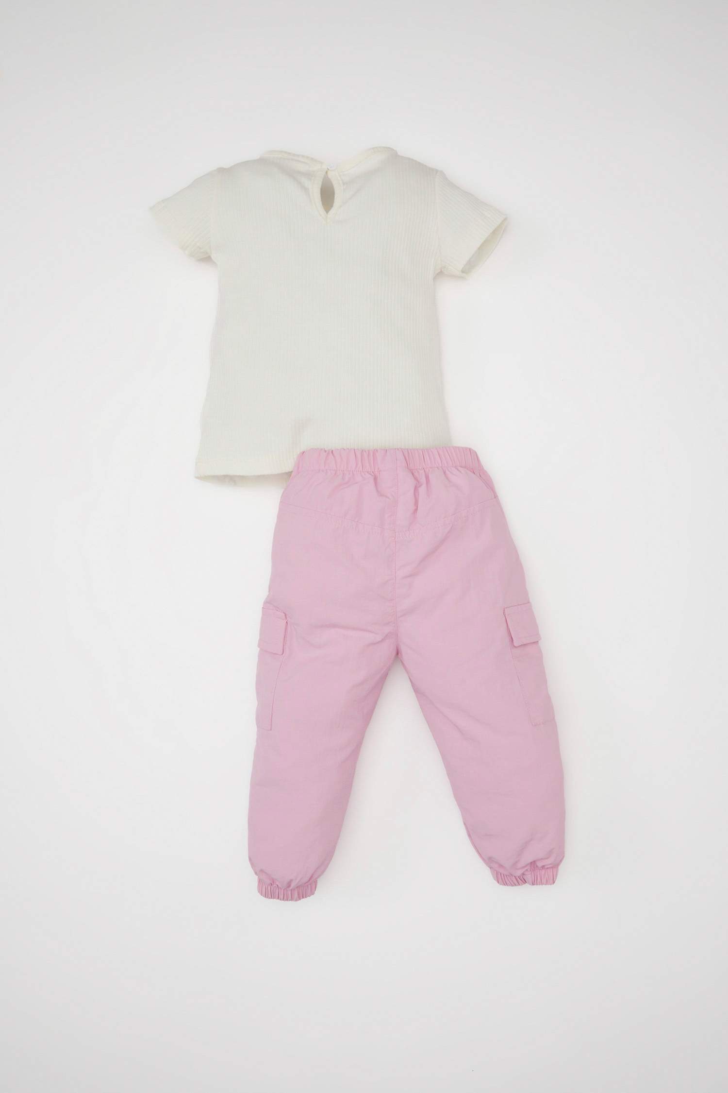 Baby Girl Printed T-Shirt Parachute Pants 2 Piece Set