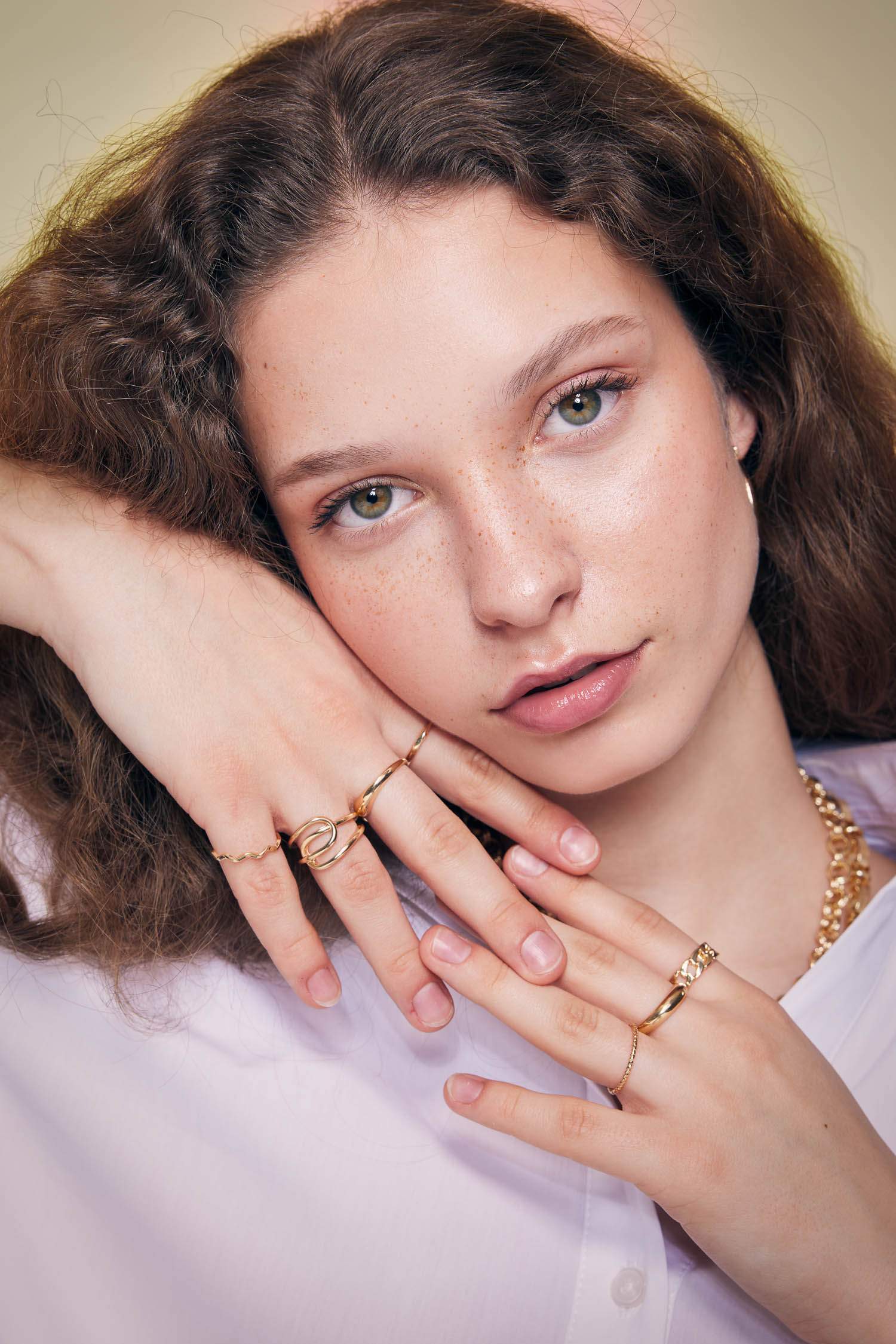 Kadın 7'li Gold Yüzük