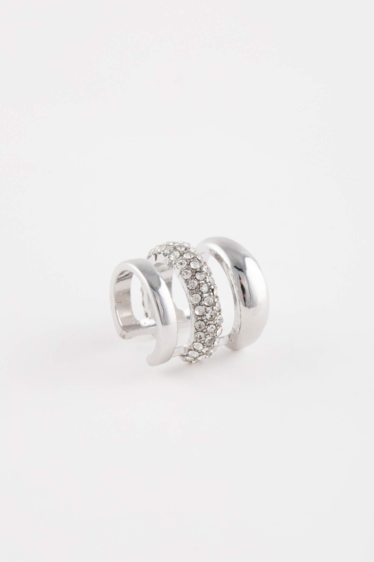 Woman 3 Piece Silver Cartilage Earrings