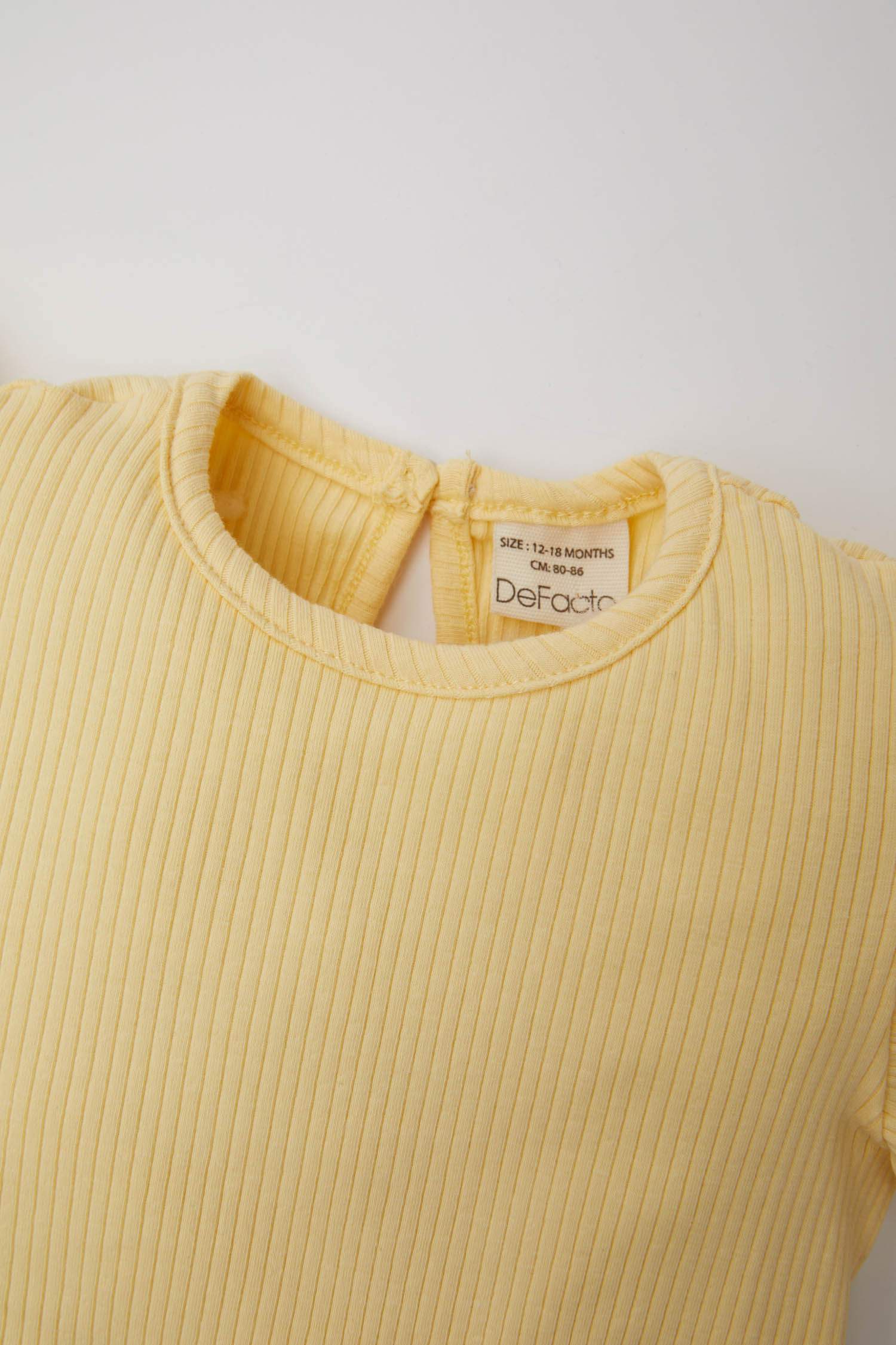 Kız Bebek 2'li Takım Çiçekli Krinkıl Viskon Kısa Kollu Tişört Pantolon