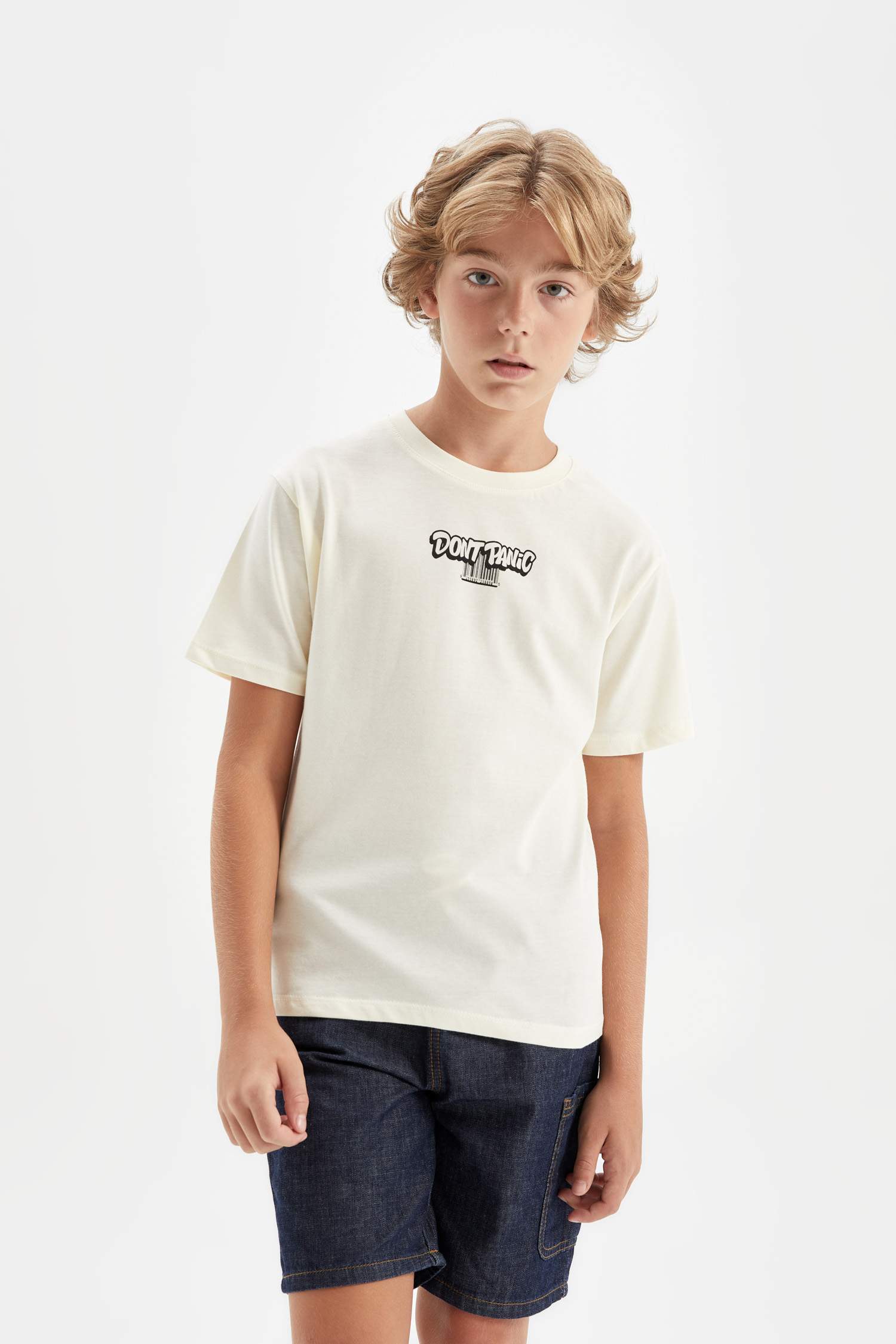 Boy Crew Neck Printed Short Sleeve T-Shirt