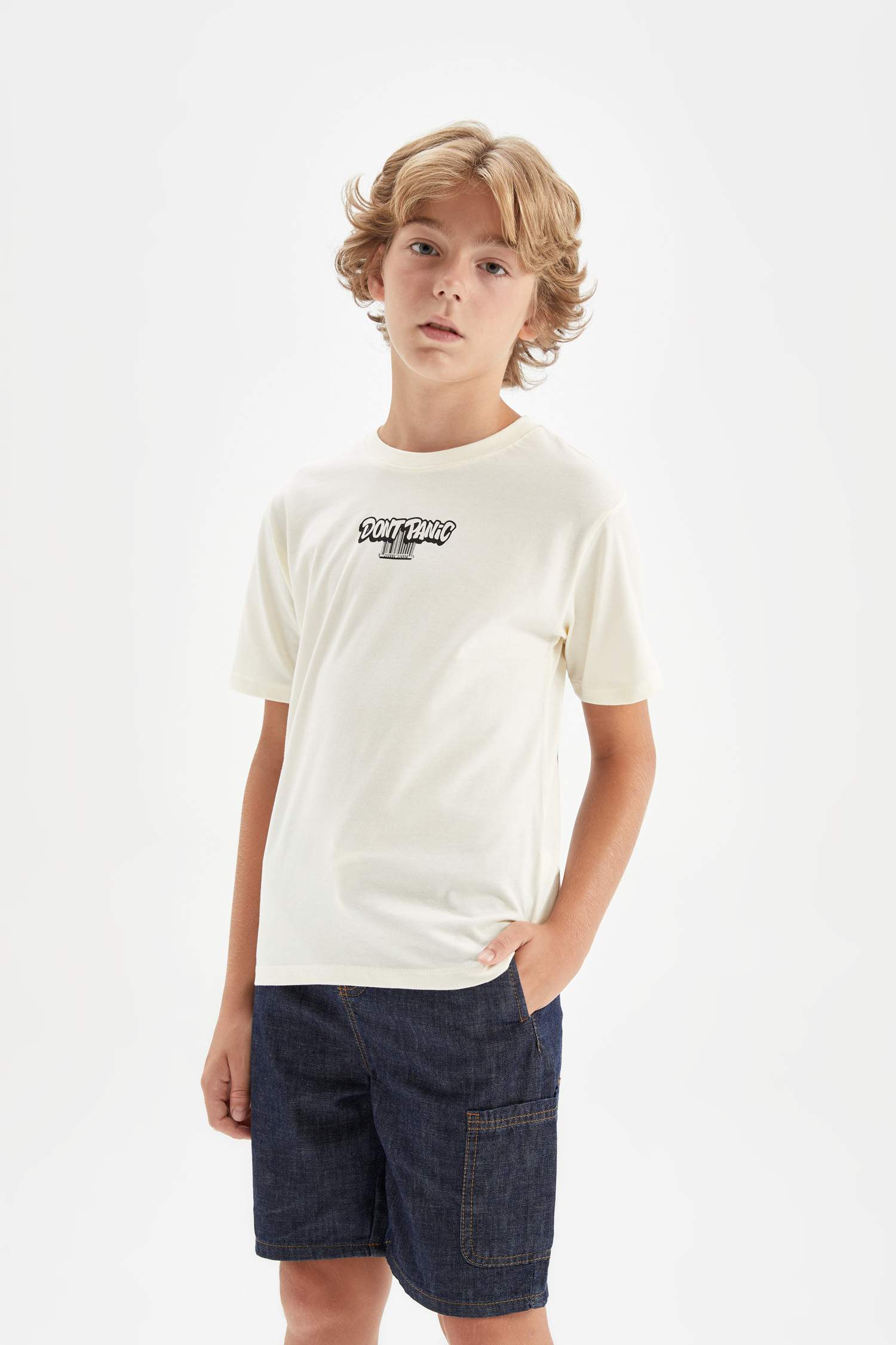 Boy Crew Neck Printed Short Sleeve T-Shirt