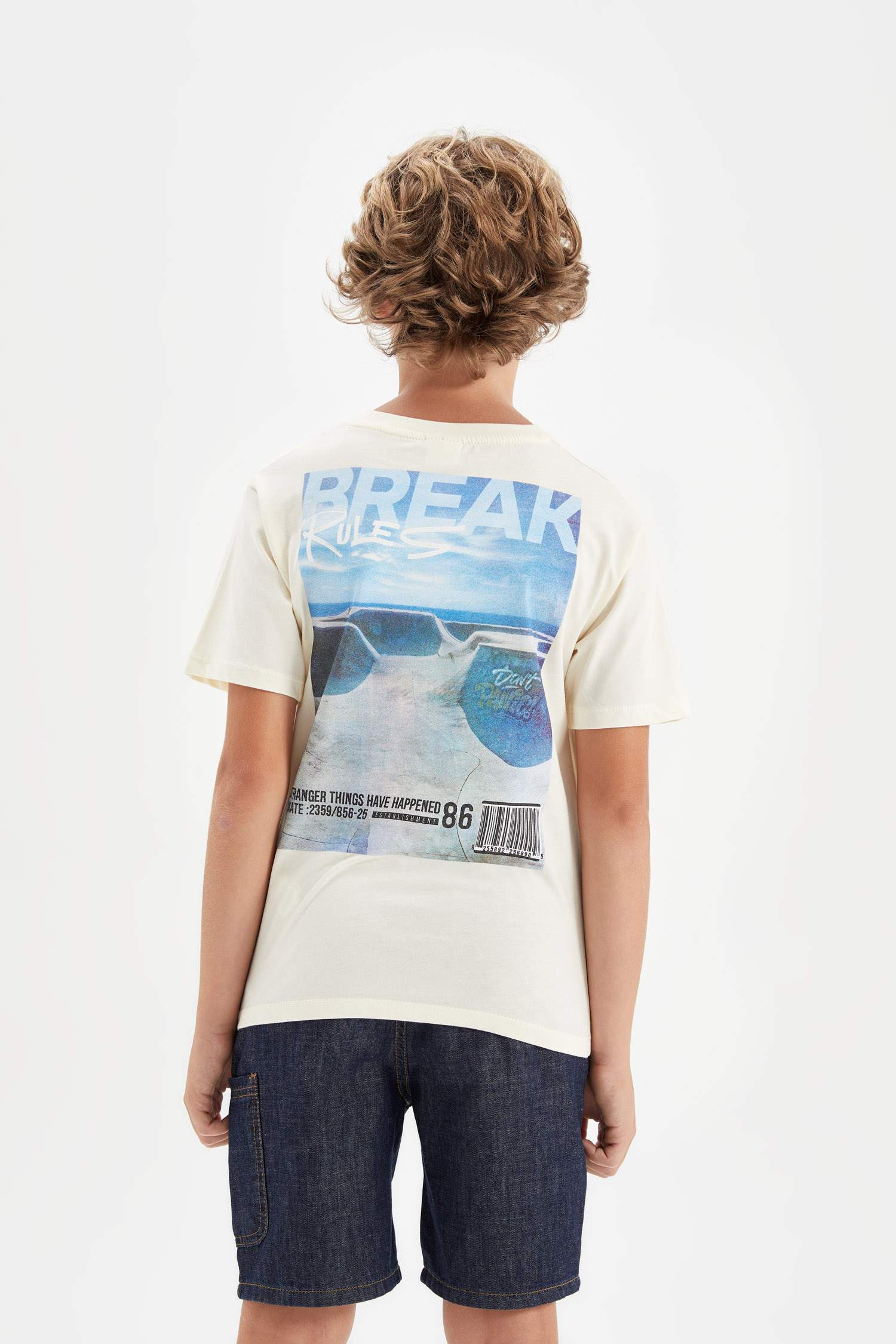 Boy Crew Neck Printed Short Sleeve T-Shirt