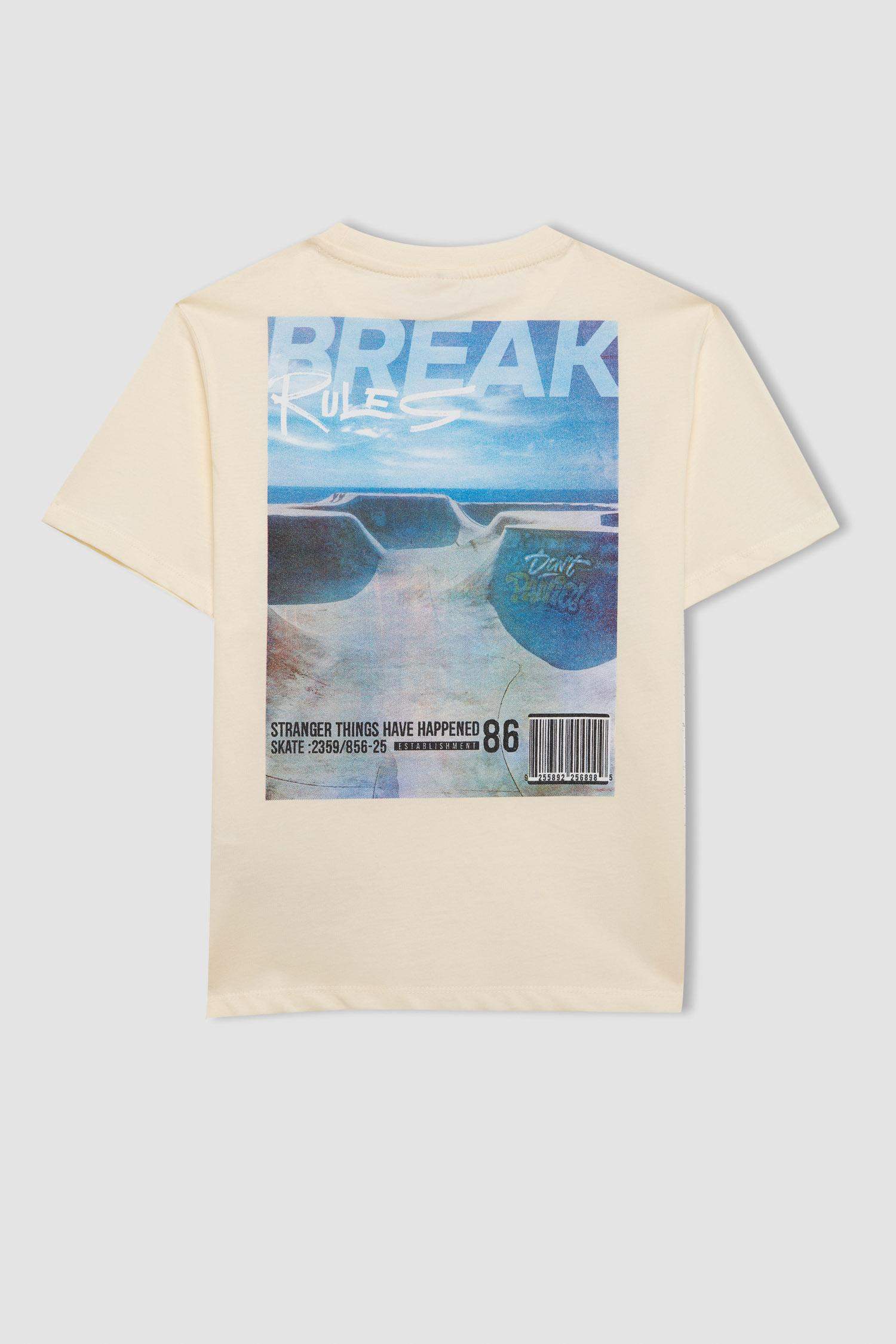 Boy Crew Neck Printed Short Sleeve T-Shirt