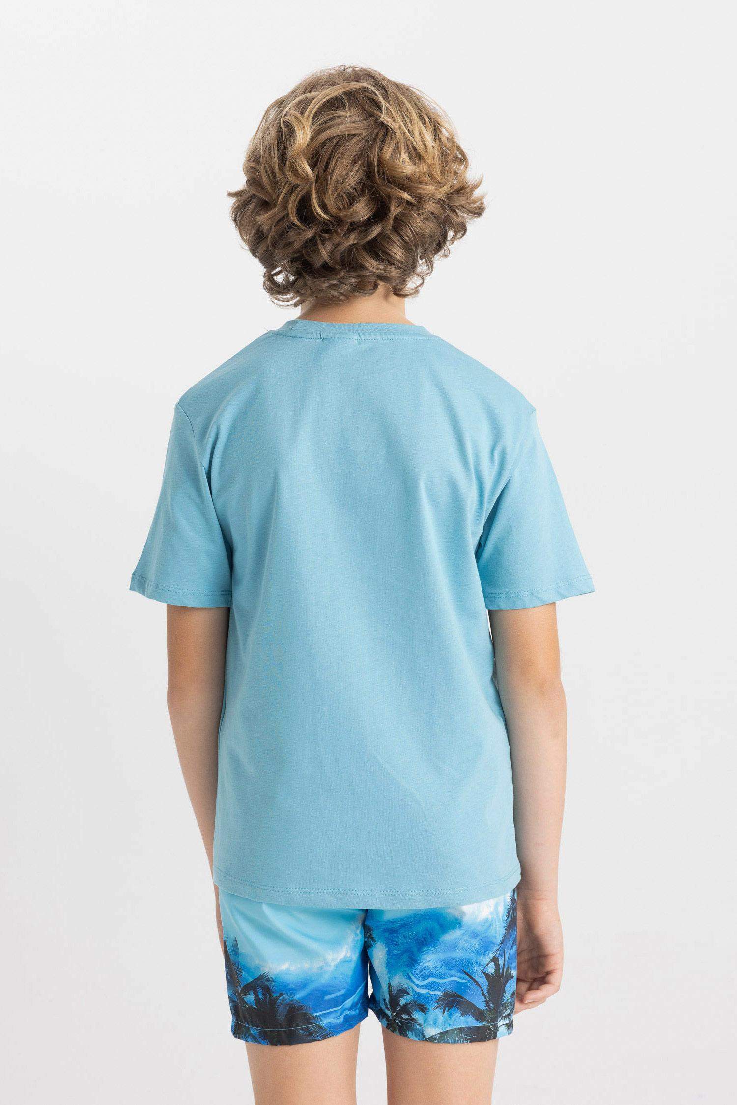 Boy Crew Neck Printed Short Sleeve T-Shirt