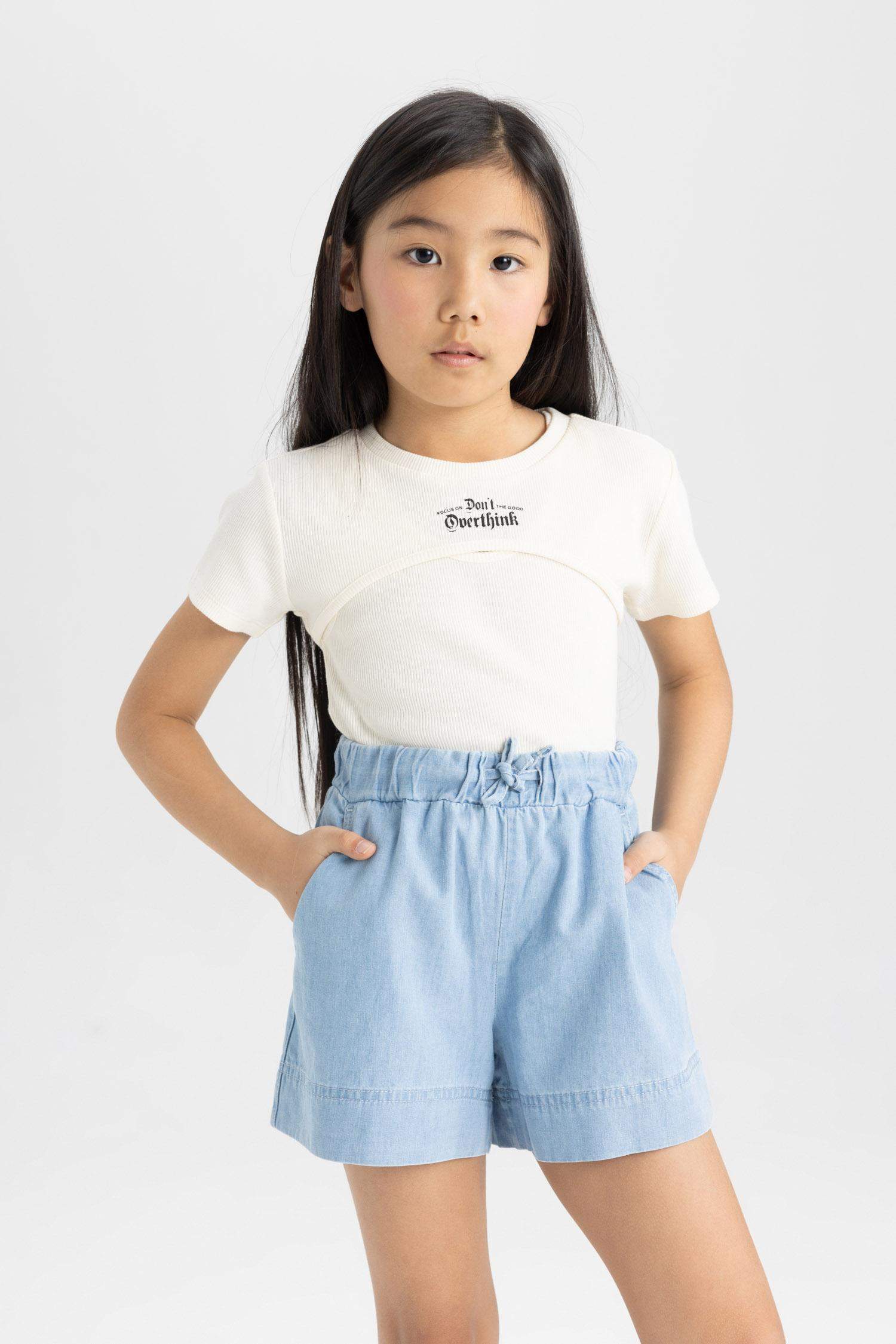 Kız Çocuk 2'li Takım Fitilli Kaşkorse Bolero Atlet