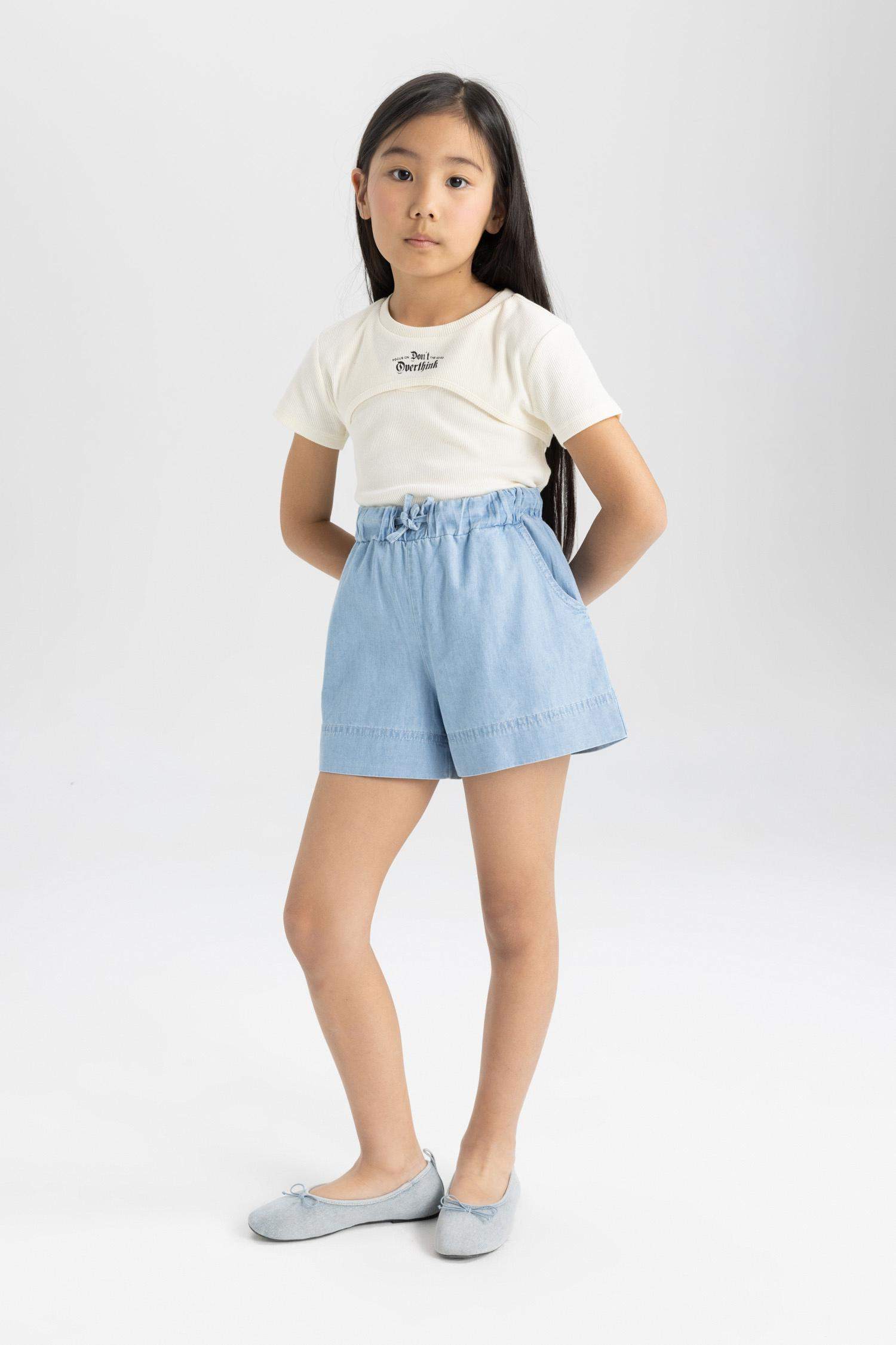 Kız Çocuk 2'li Takım Fitilli Kaşkorse Bolero Atlet