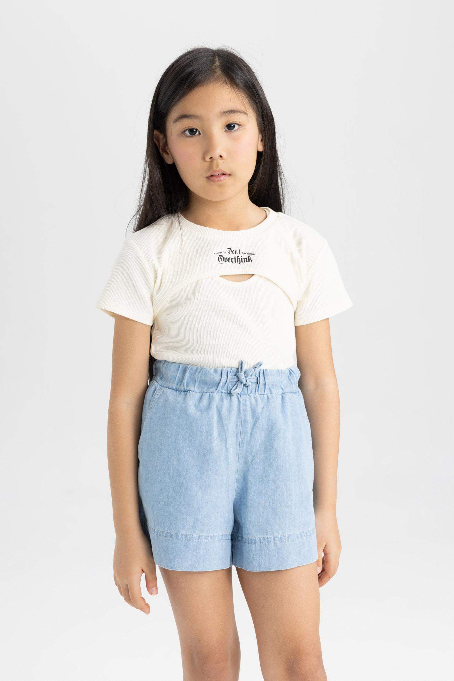 Kız Çocuk 2'li Takım Fitilli Kaşkorse Bolero Atlet