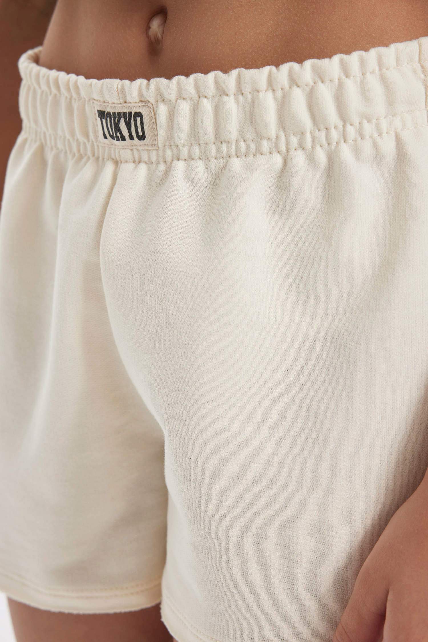 Girl Woven Labeled Shorts