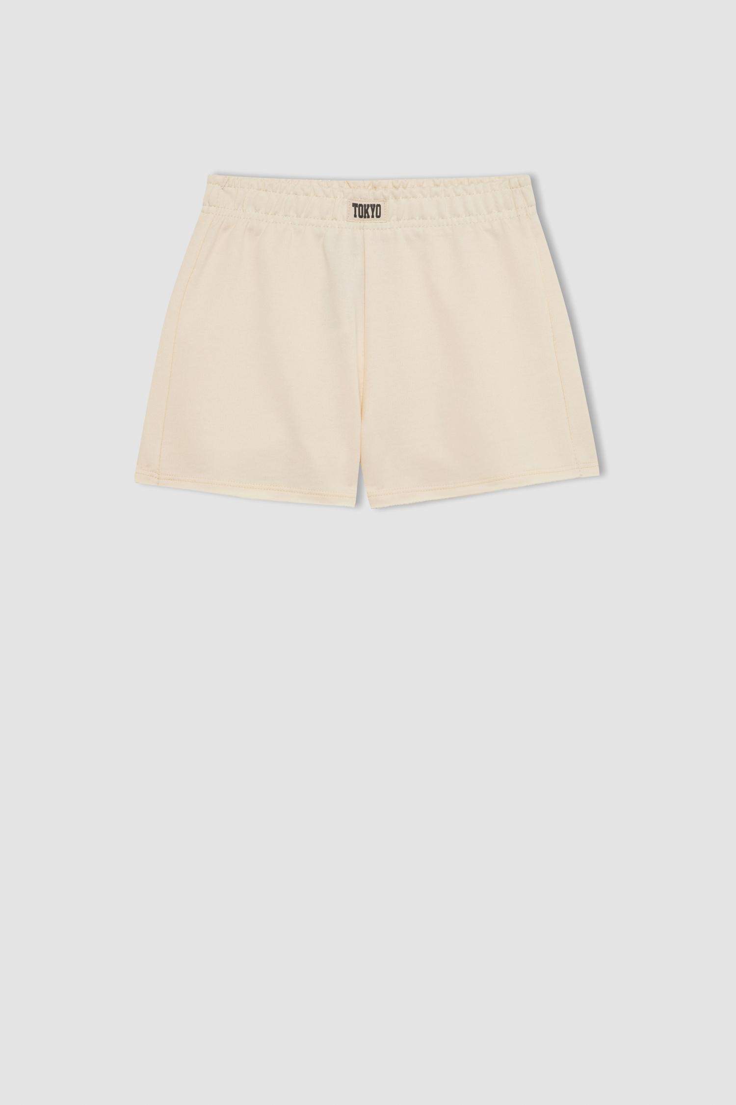 Girl Woven Labeled Shorts