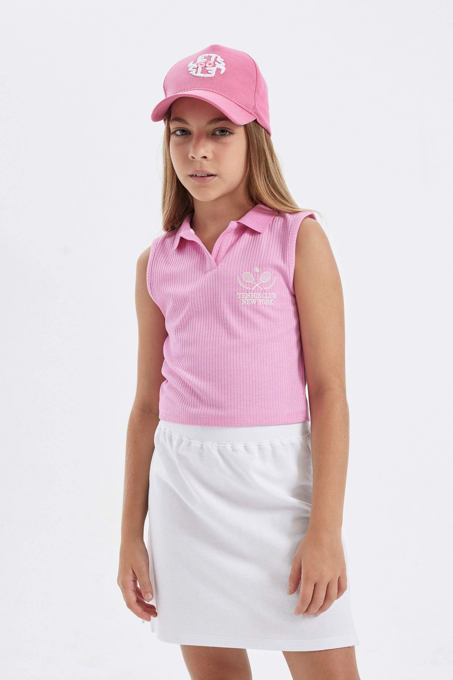 تيشيرت بناتي رياضي سليم فيت وياخة بولو