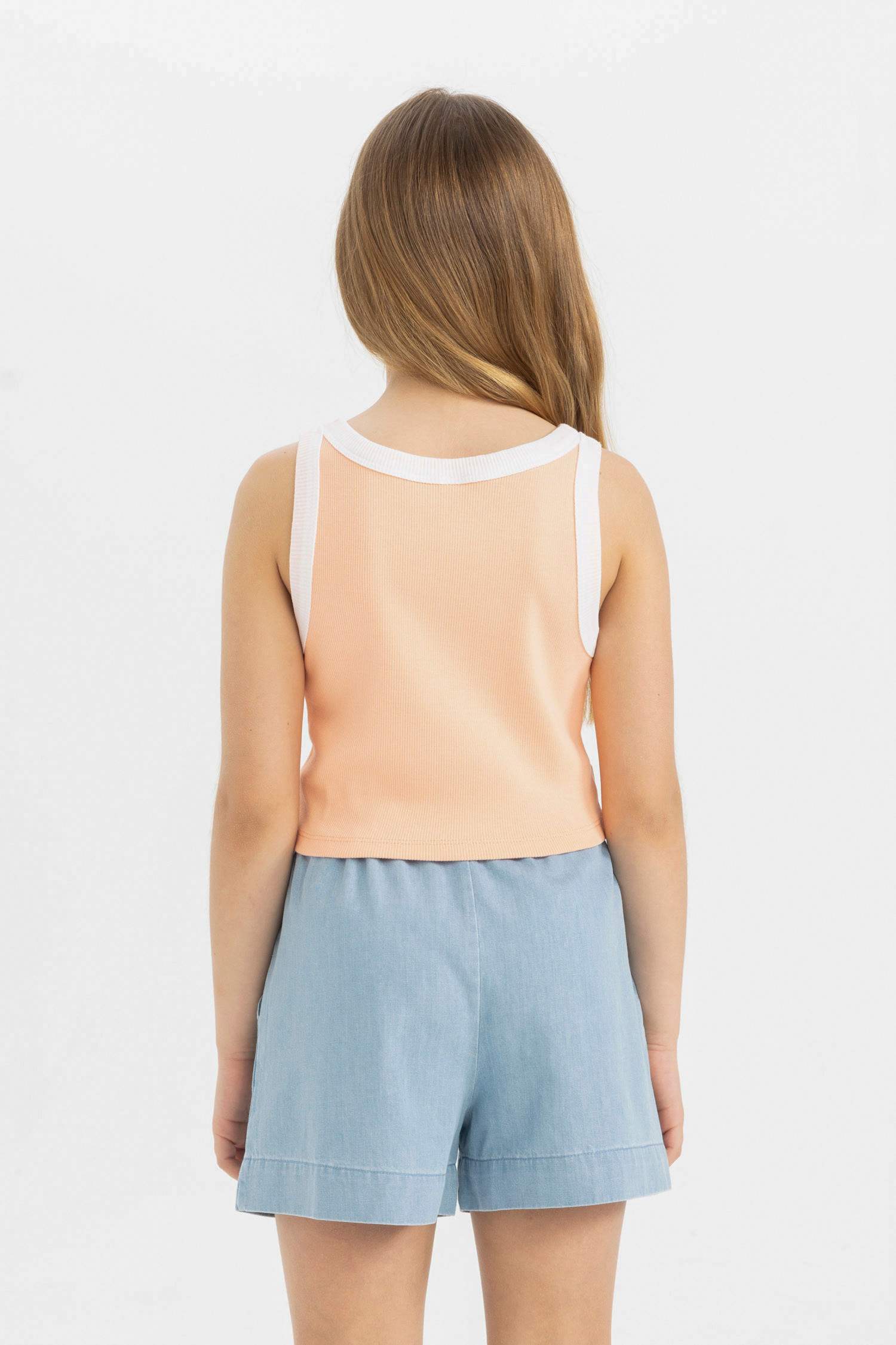 Girl Crew Neck Crop Top