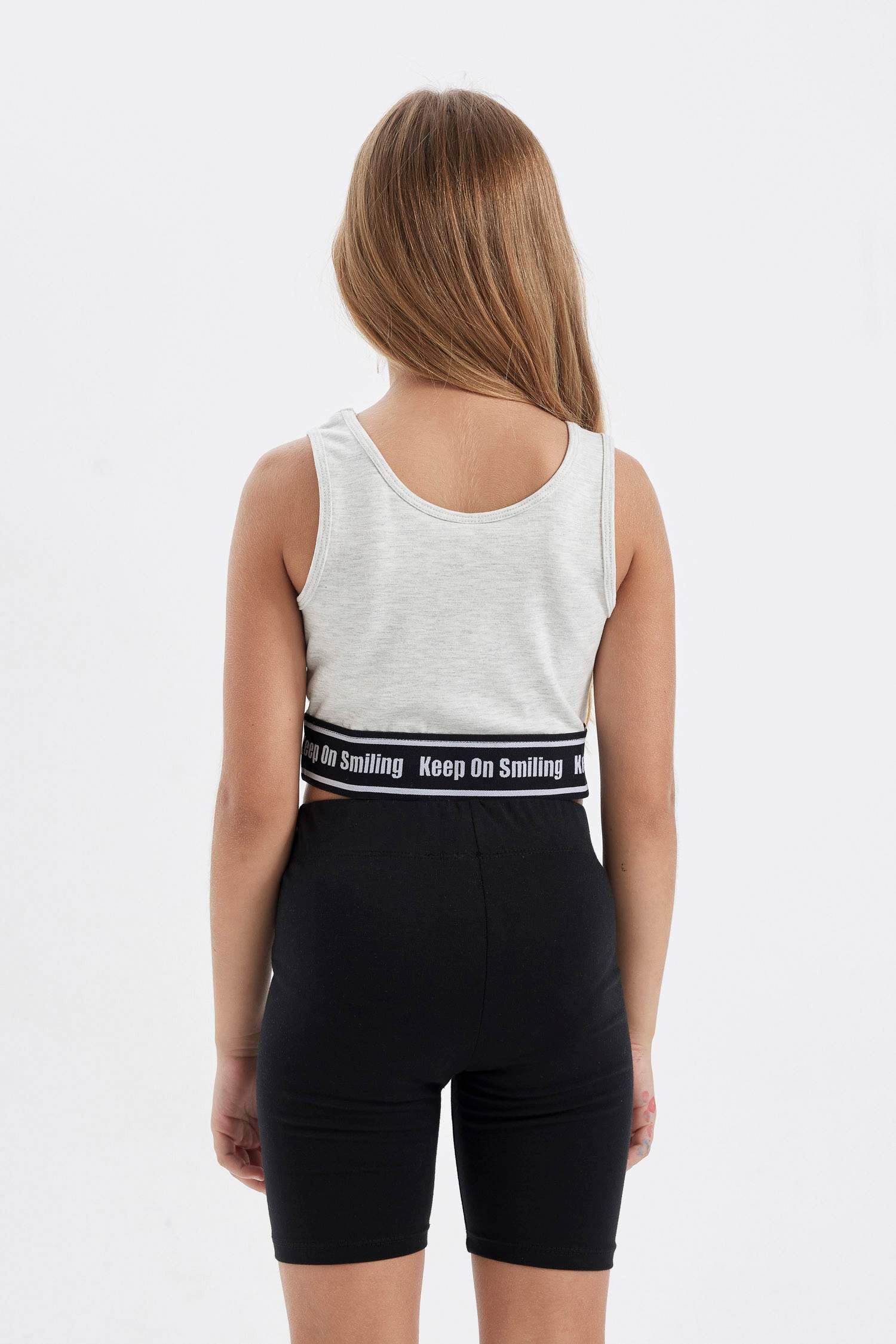 Girl Crew Neck Crop Top