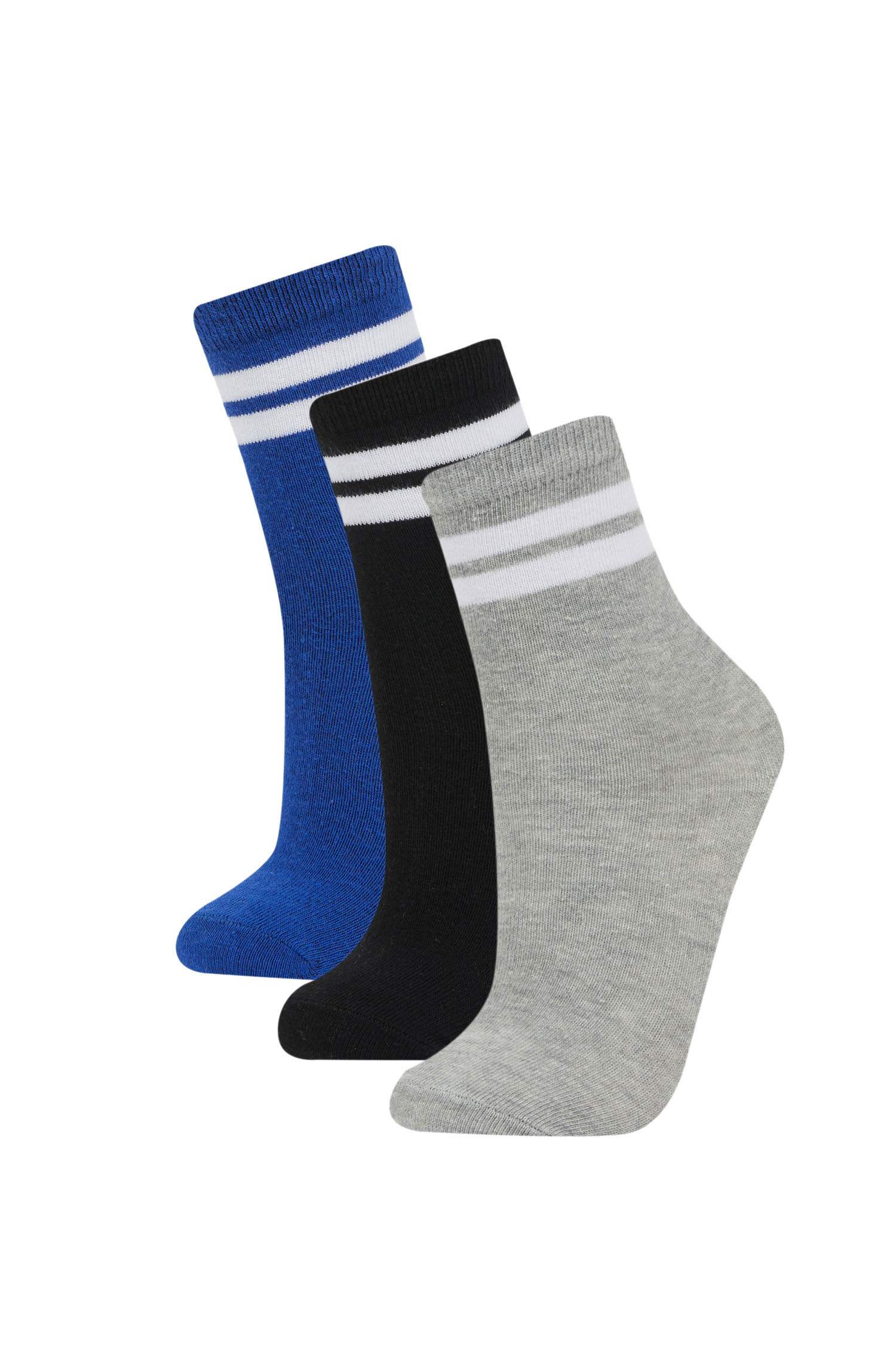Boy 3 Piece Cotton Long Socks