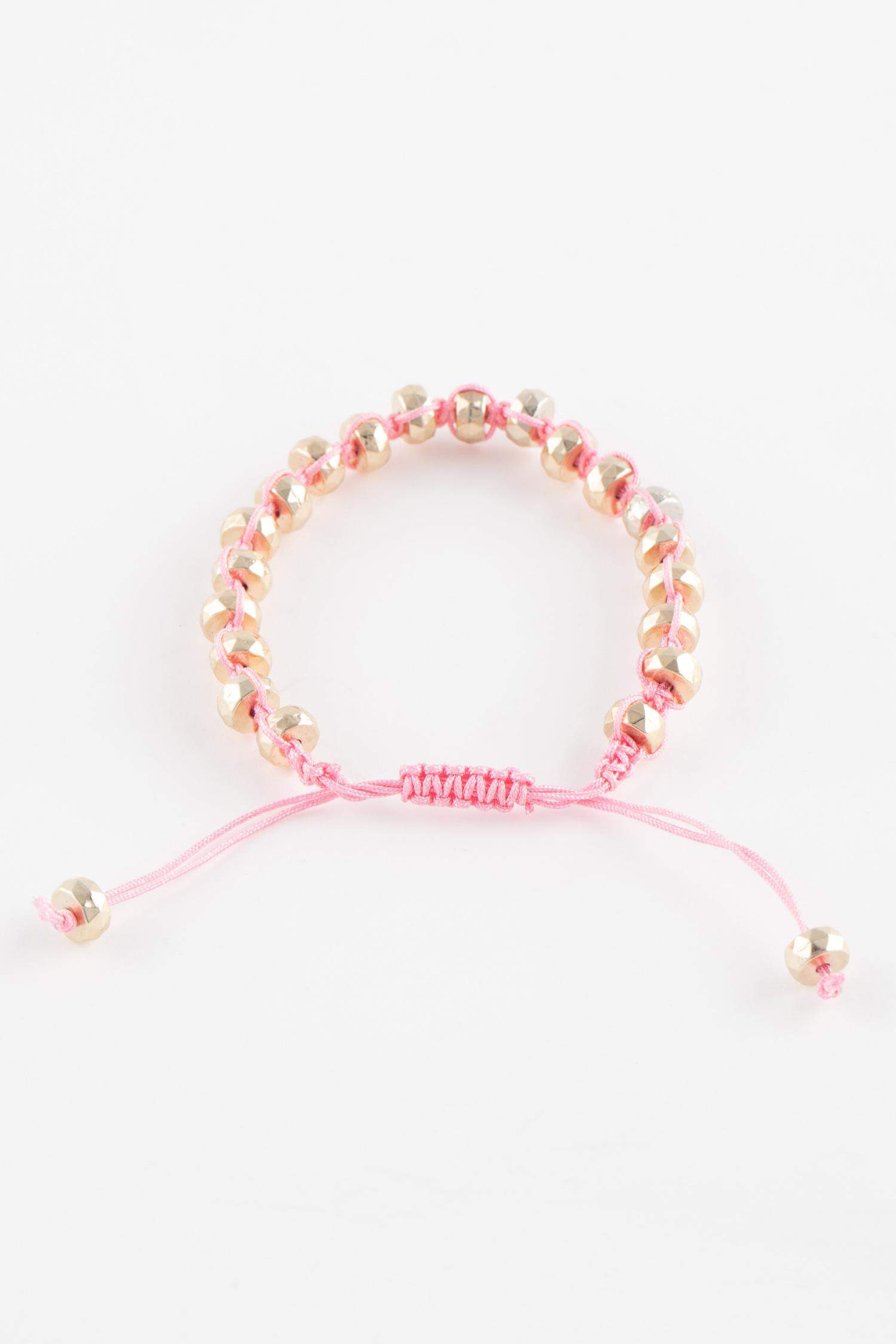 Woman Stone Pink String Bracelet