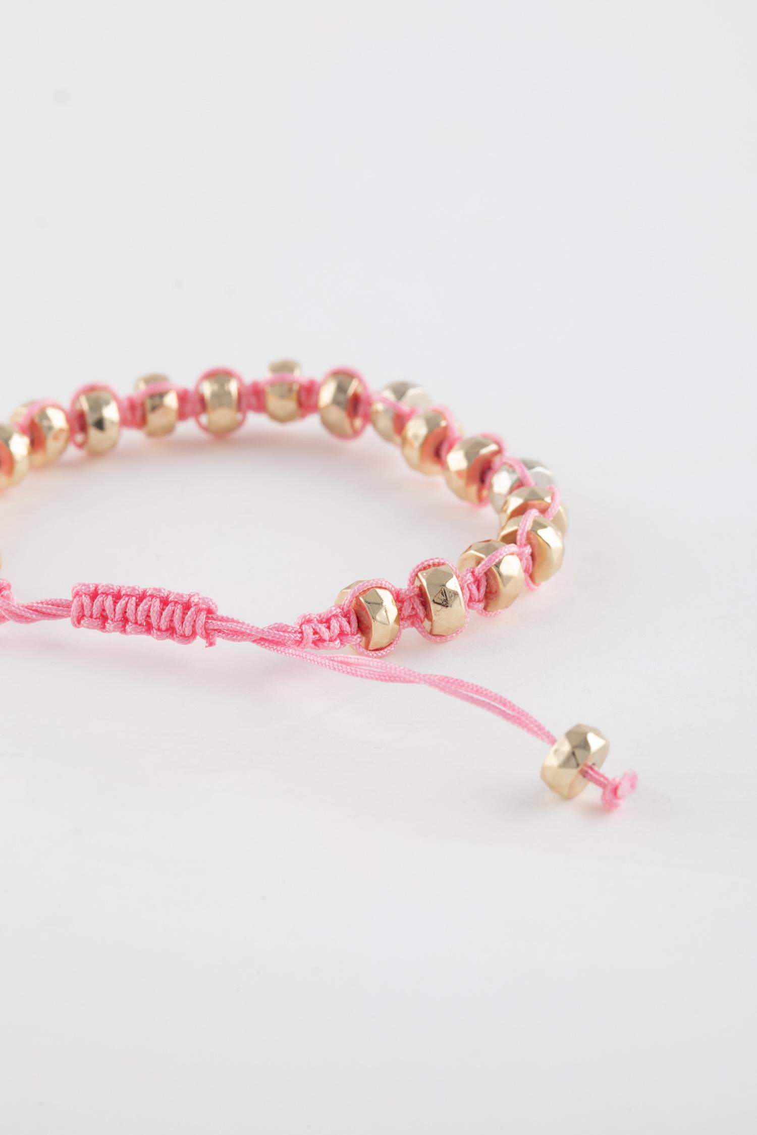 Woman Stone Pink String Bracelet