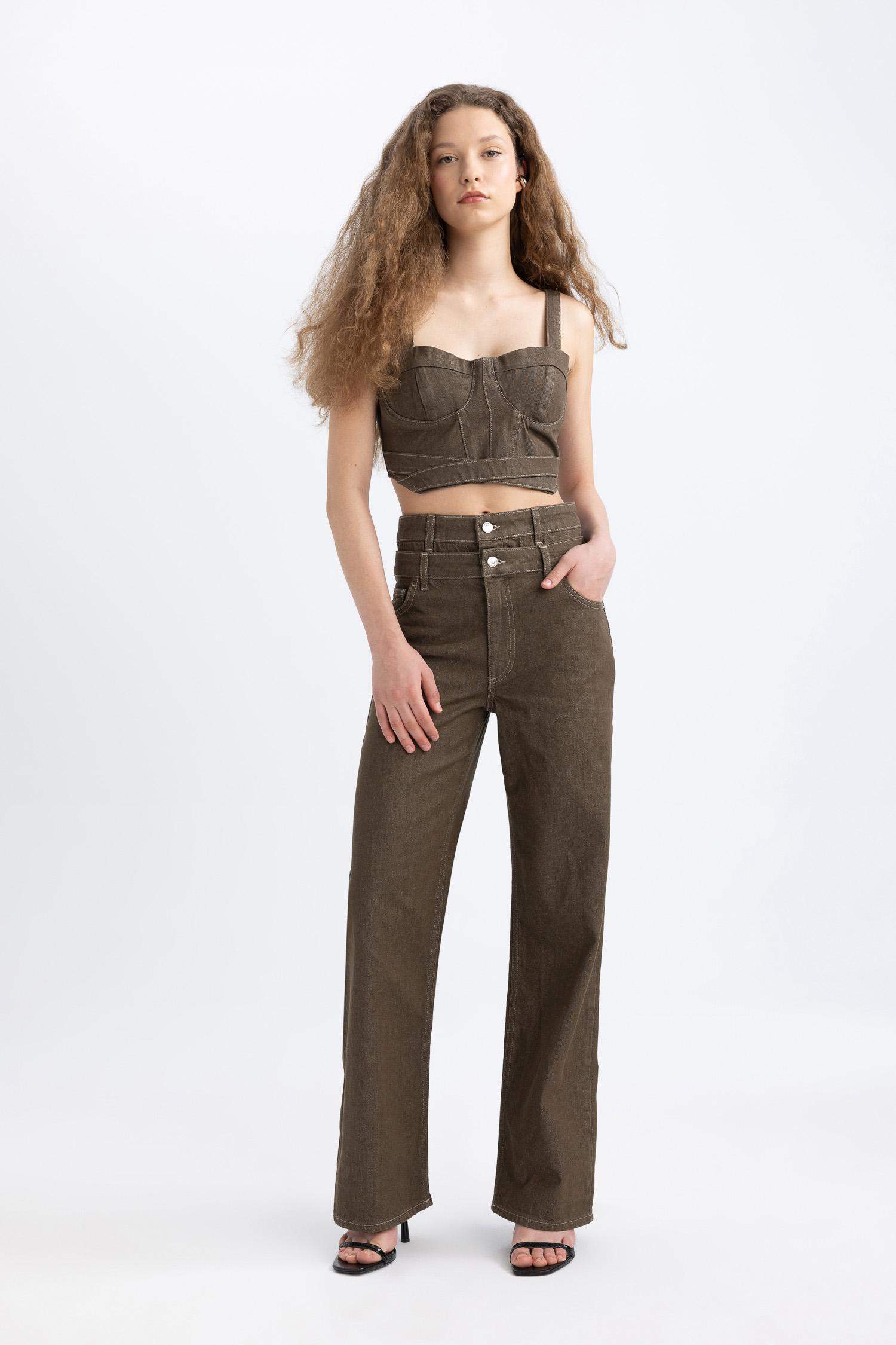 90's Wide Leg High Waist Long Jeans