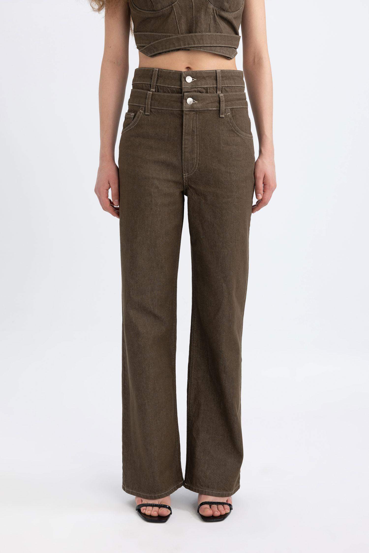 90's Wide Leg High Waist Long Jeans