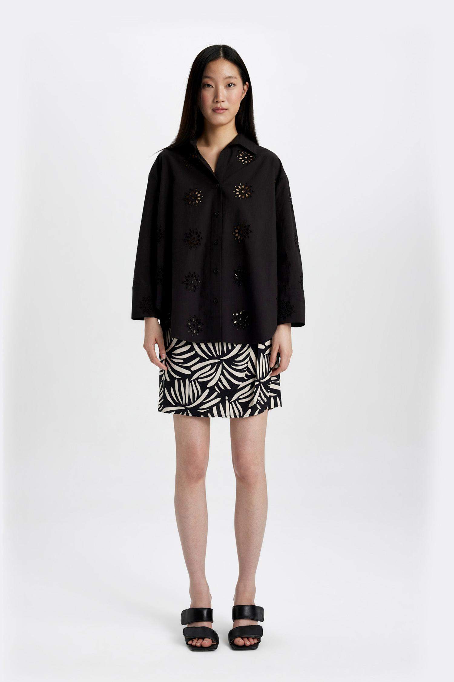 Mini-Jupe Maroken à taille haute et à motifs