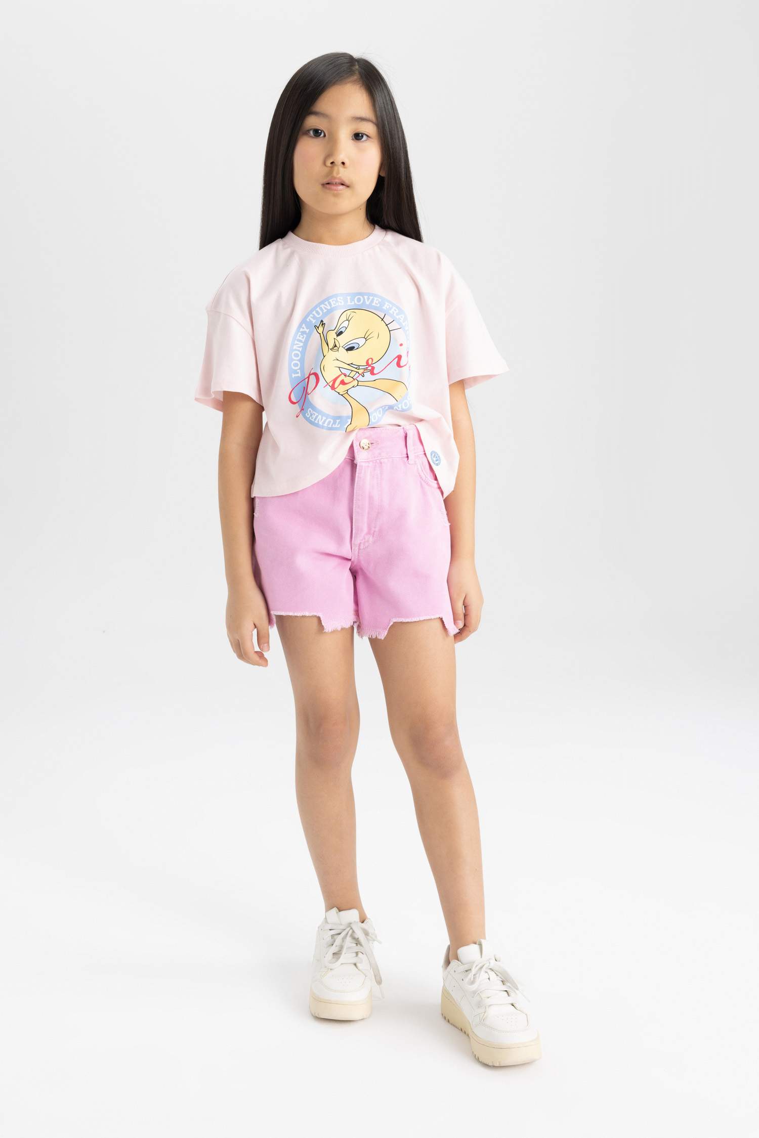Girl Looney Tunes Crew Neck Short Sleeve T-Shirt