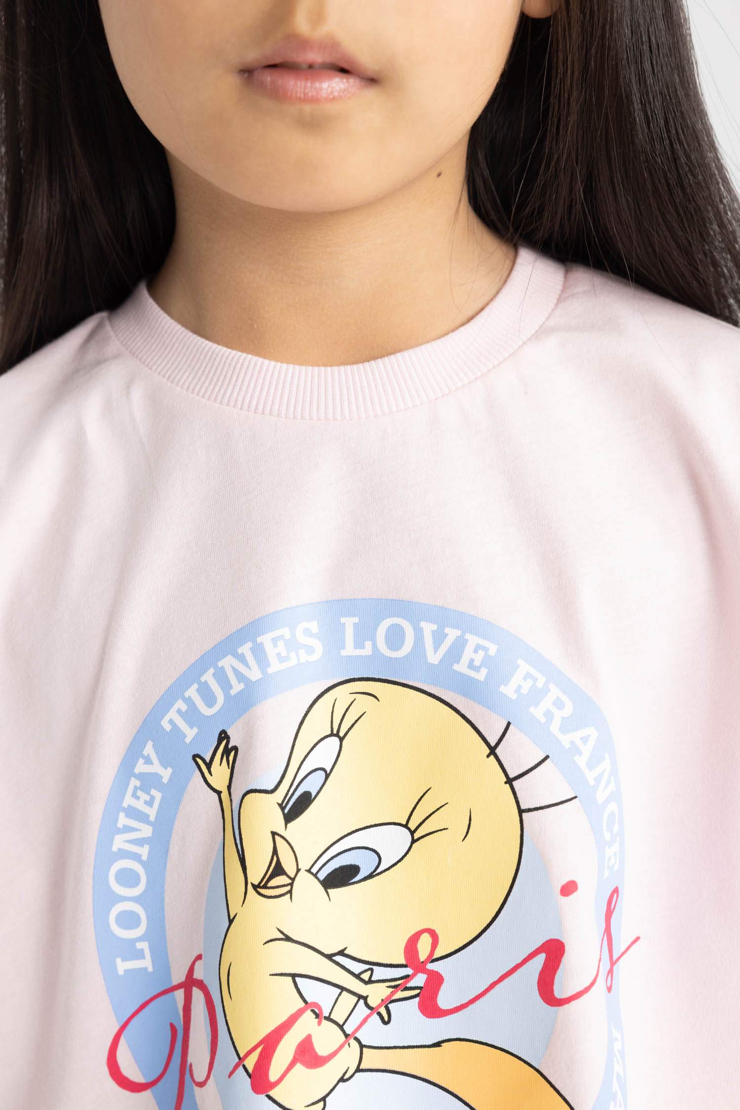 Girl Looney Tunes Crew Neck Short Sleeve T-Shirt
