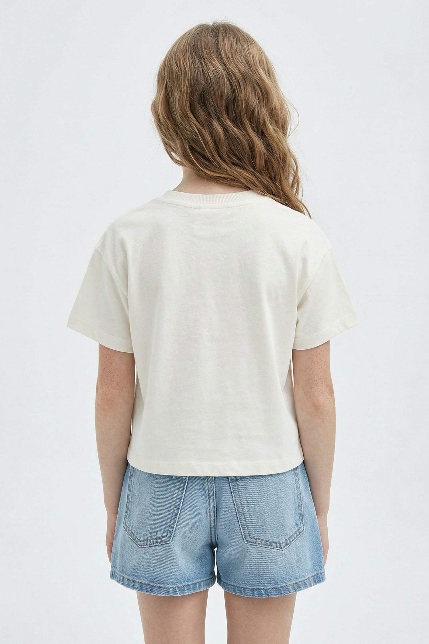 Girl Barbie Crew Neck Short Sleeve T-Shirt