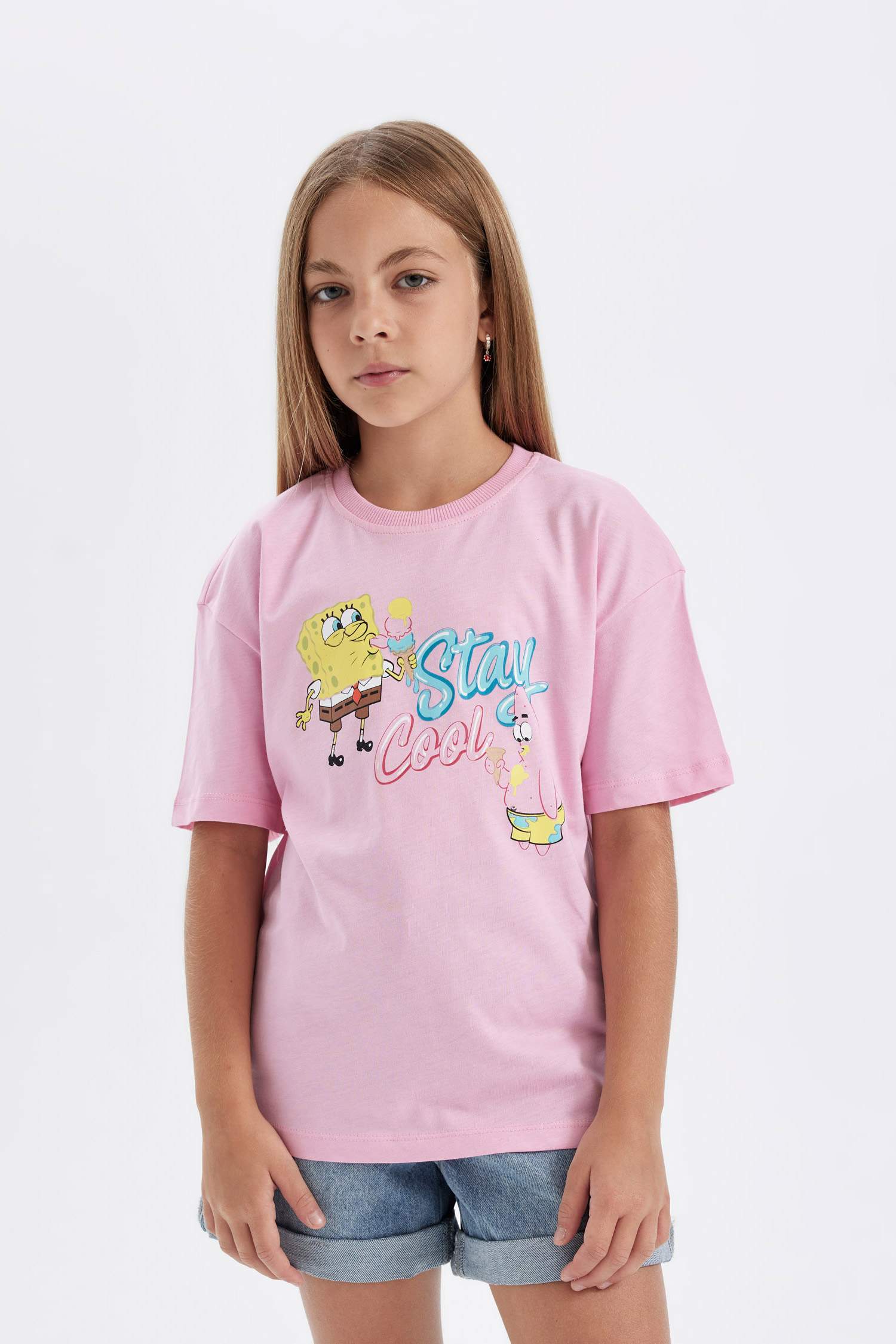 Girl SpongeBob Relax Fit Short Sleeve T-Shirt