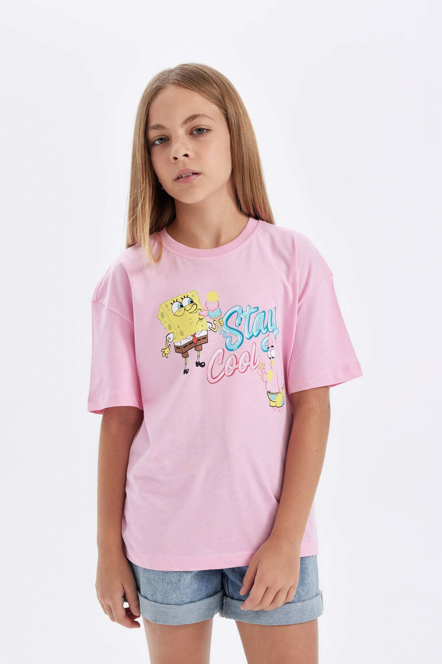 Girl SpongeBob Relax Fit Short Sleeve T-Shirt