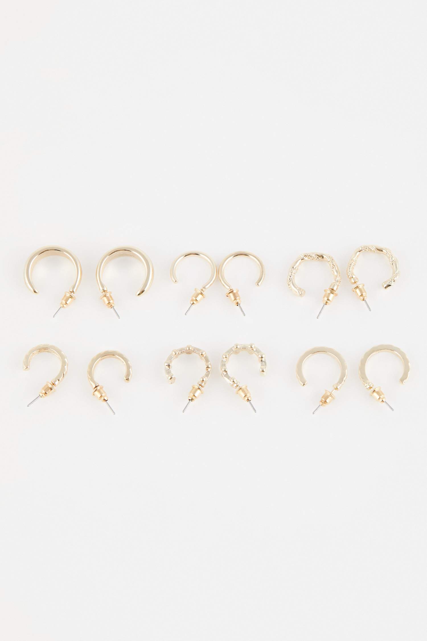 حلق حريمي ذهبي دائري - 6 قطع