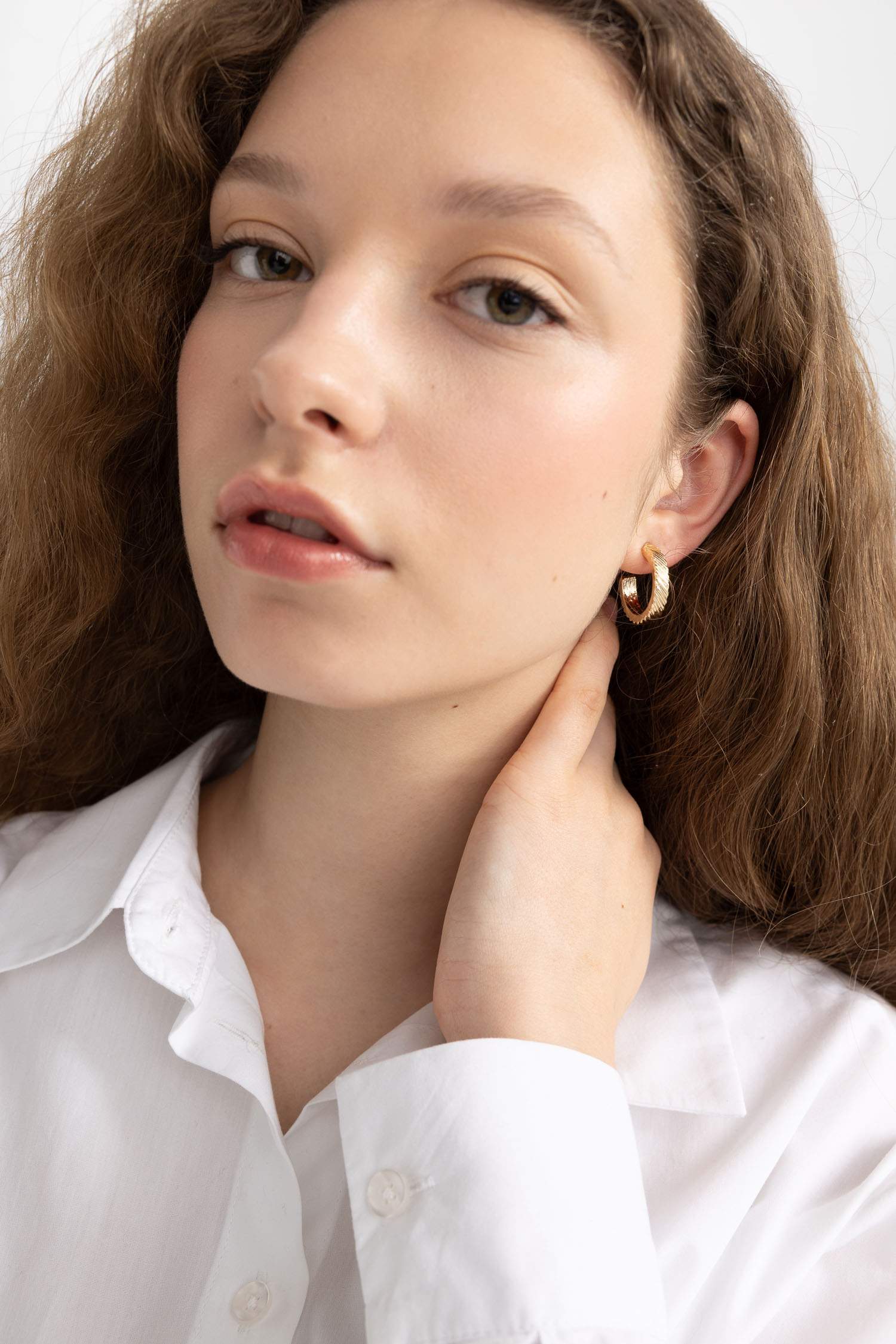 حلق حريمي ذهبي - 3 قطع