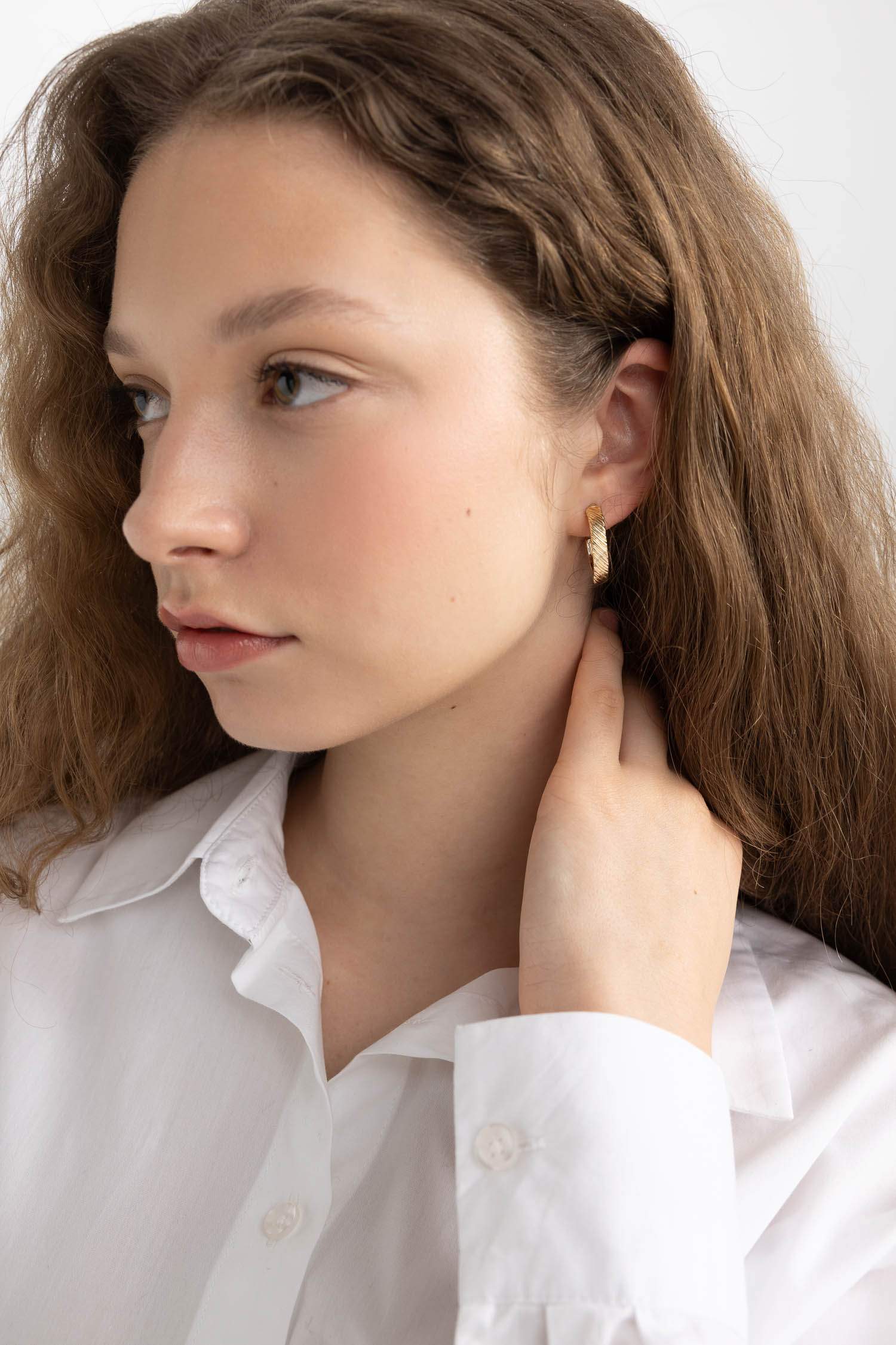 حلق حريمي ذهبي - 3 قطع