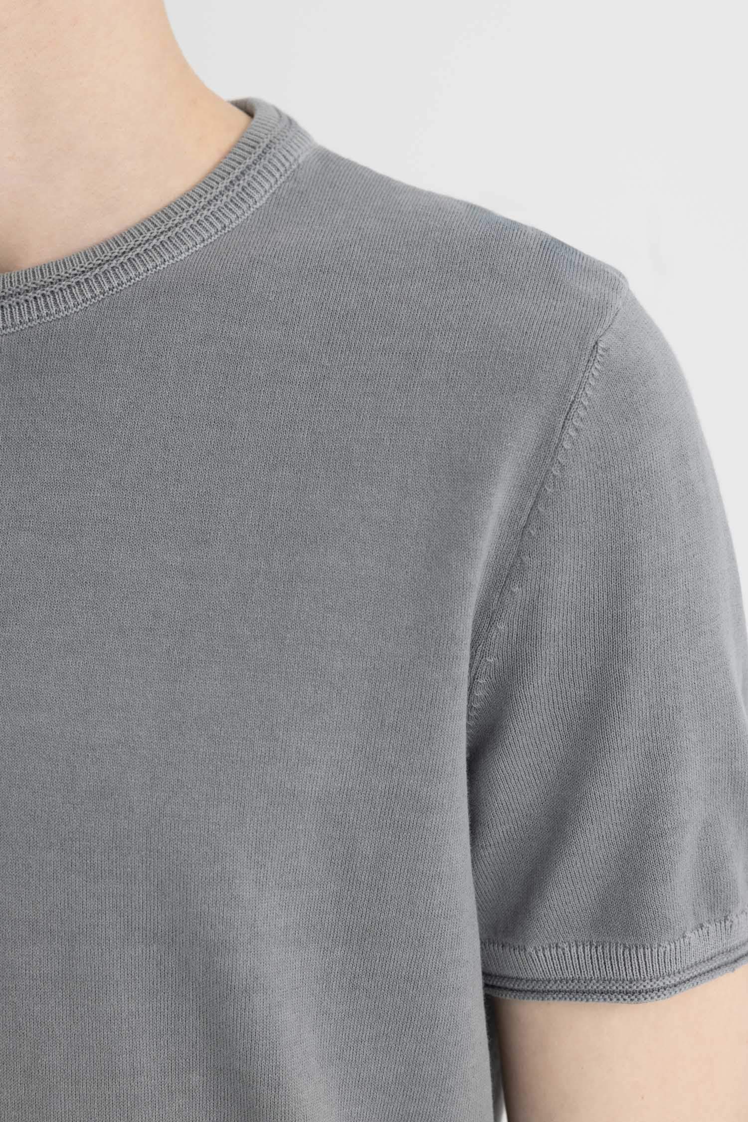 Standard Fit Crew Neck Knitwear T-Shirt