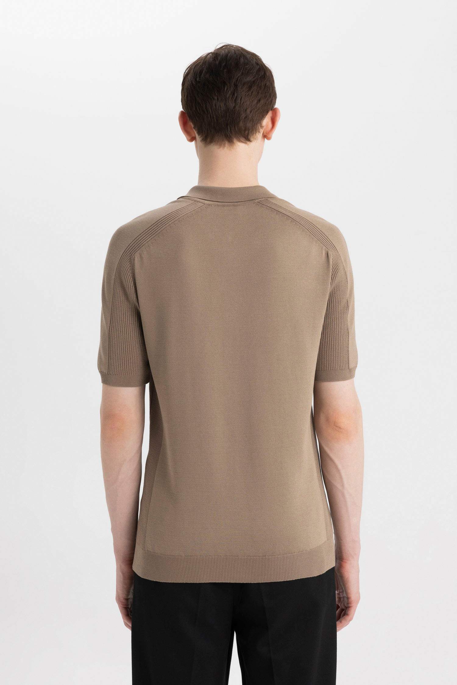 Slim Fit Polo Collar Knitwear Polo T-Shirt