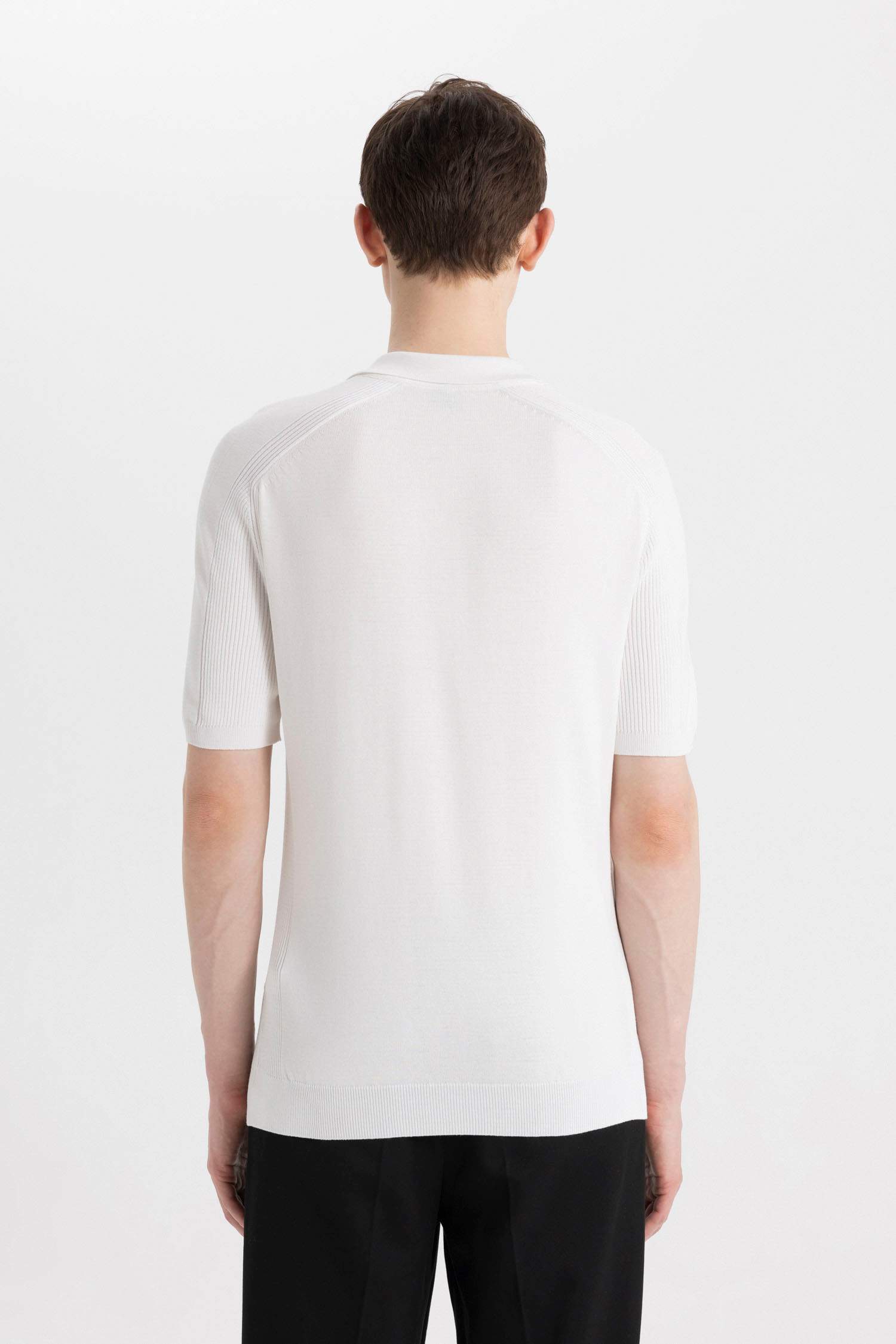 Slim Fit Polo Collar Knitwear Polo T-Shirt