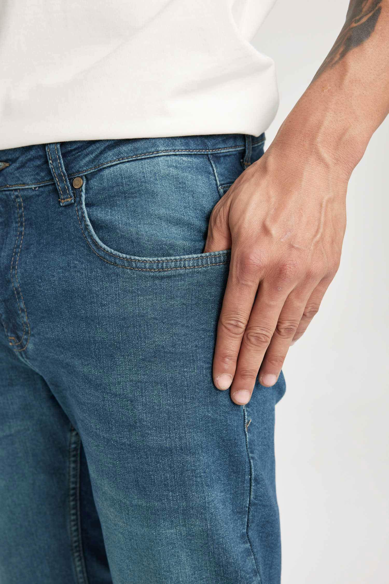 Pantalon Jean coupe régulière Sergio Jambe Droite Taille Normale