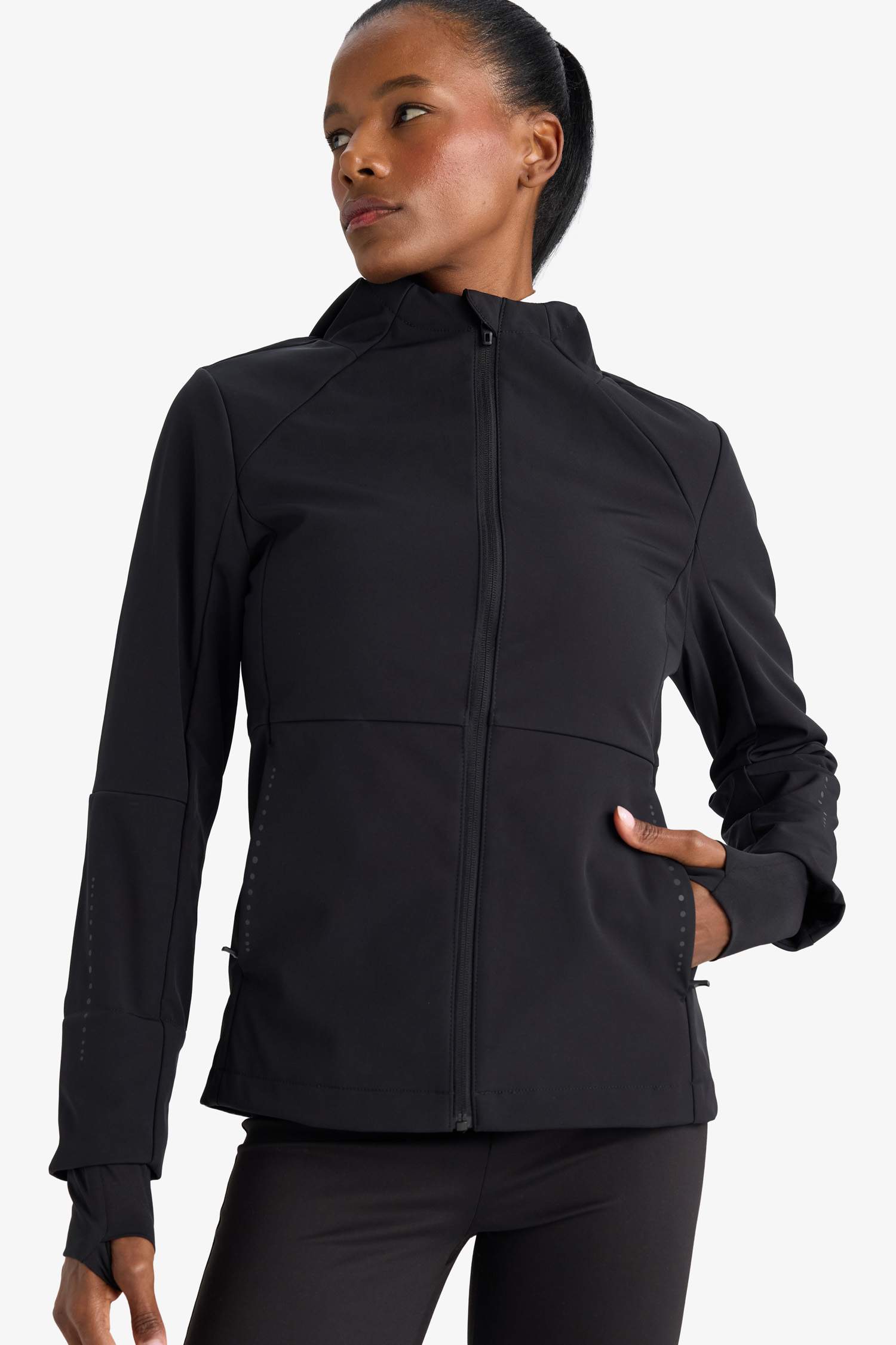 DeFactoFit Waterproof Slim Fit Hooded Softshell Jacket