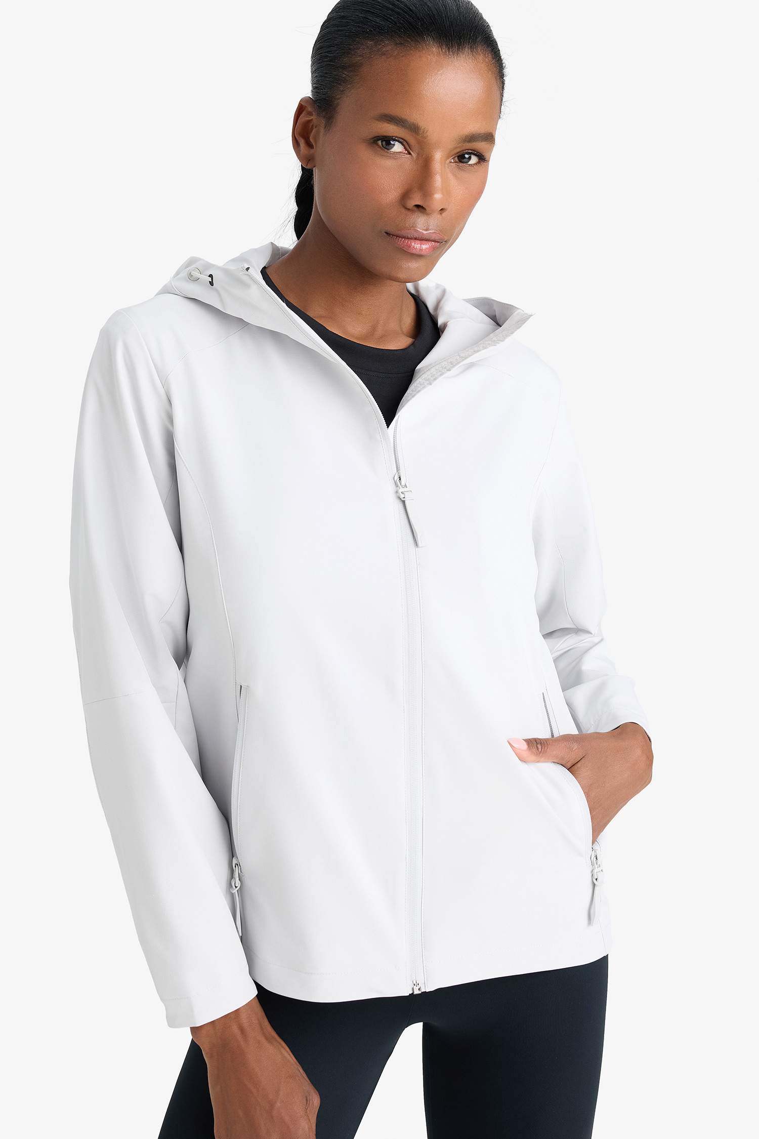 جاكيت مطر وتر بروف بكابيشون وسحاب من DeFactoFit