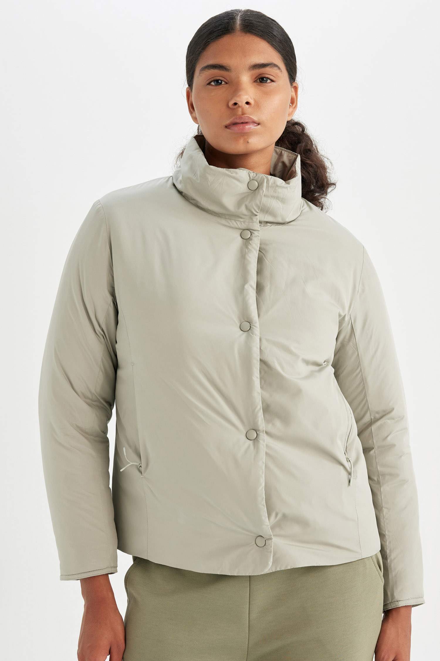 DeFactoFit Waterproof Stand Collar Light Jacket