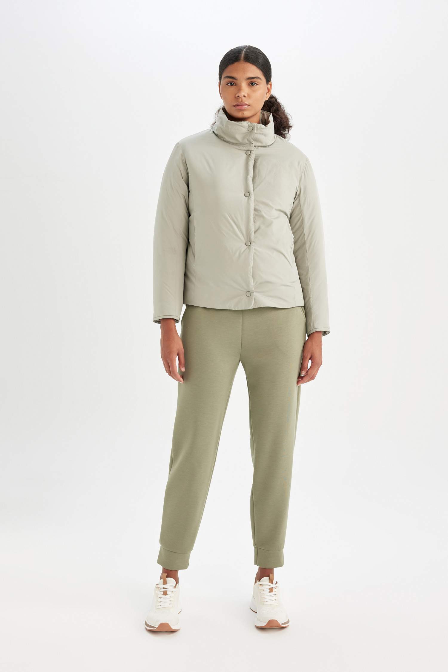 DeFactoFit Waterproof Stand Collar Light Jacket