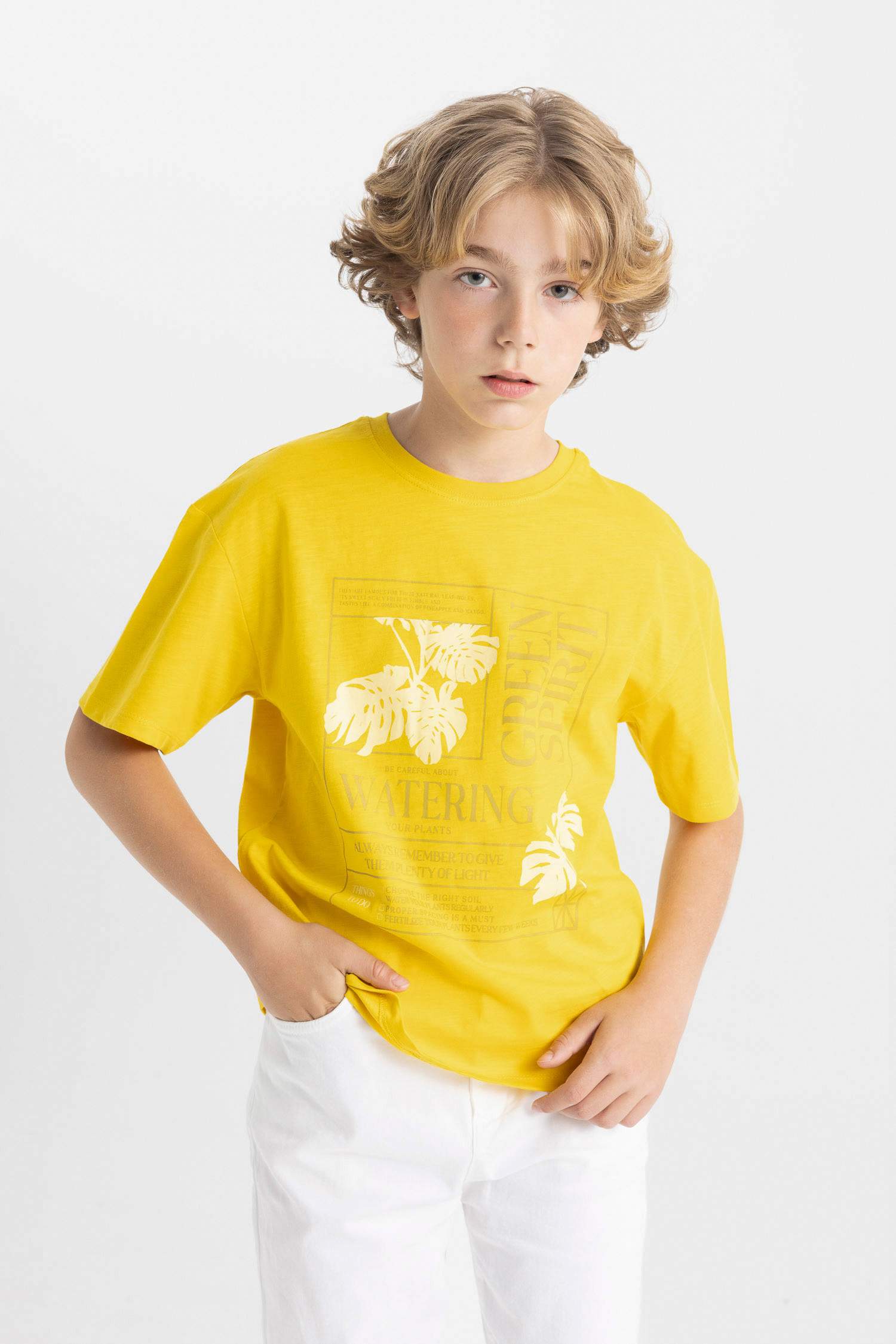 Boy Oversize Fit Crew Neck Printed T-Shirt