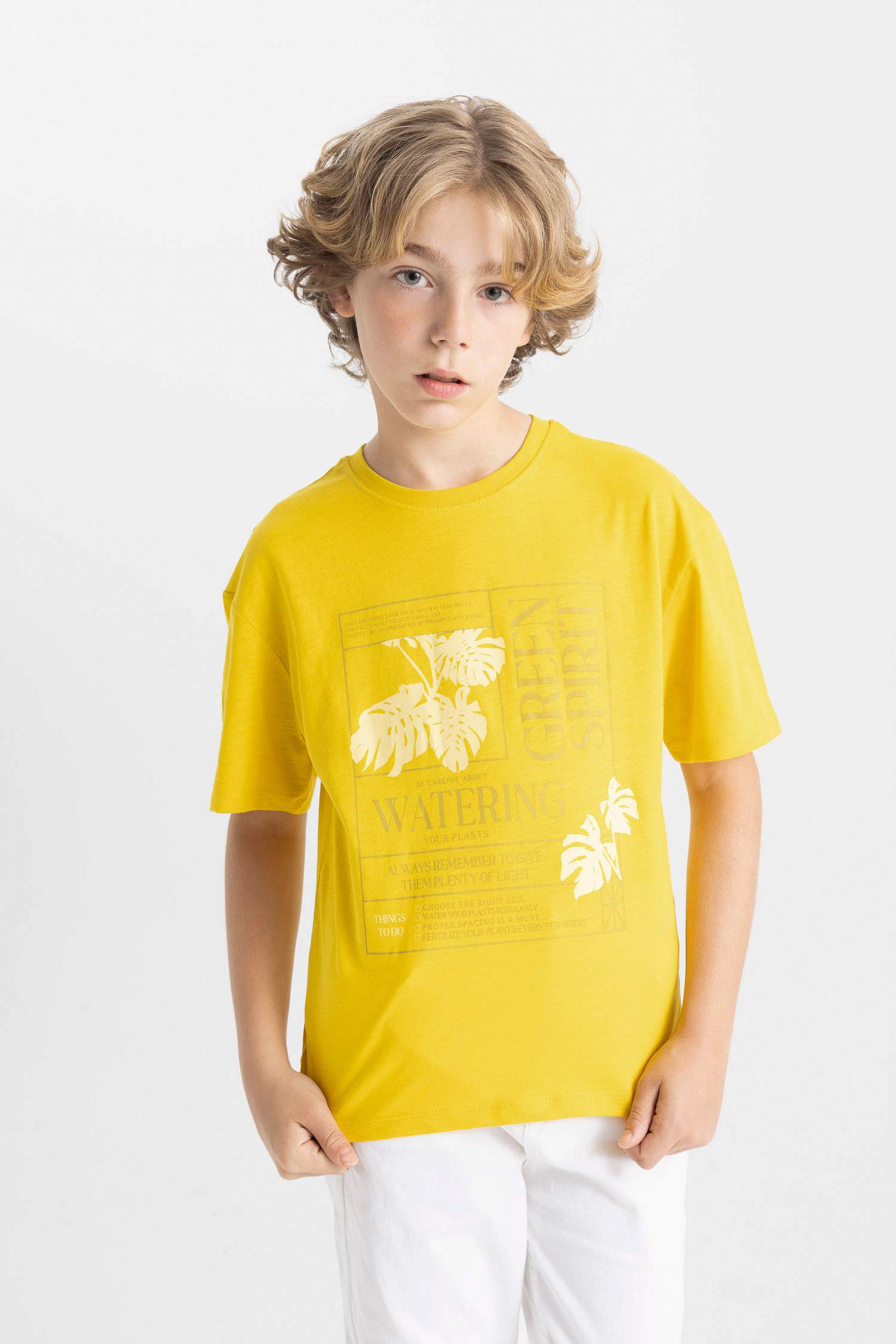 Boy Oversize Fit Crew Neck Printed T-Shirt