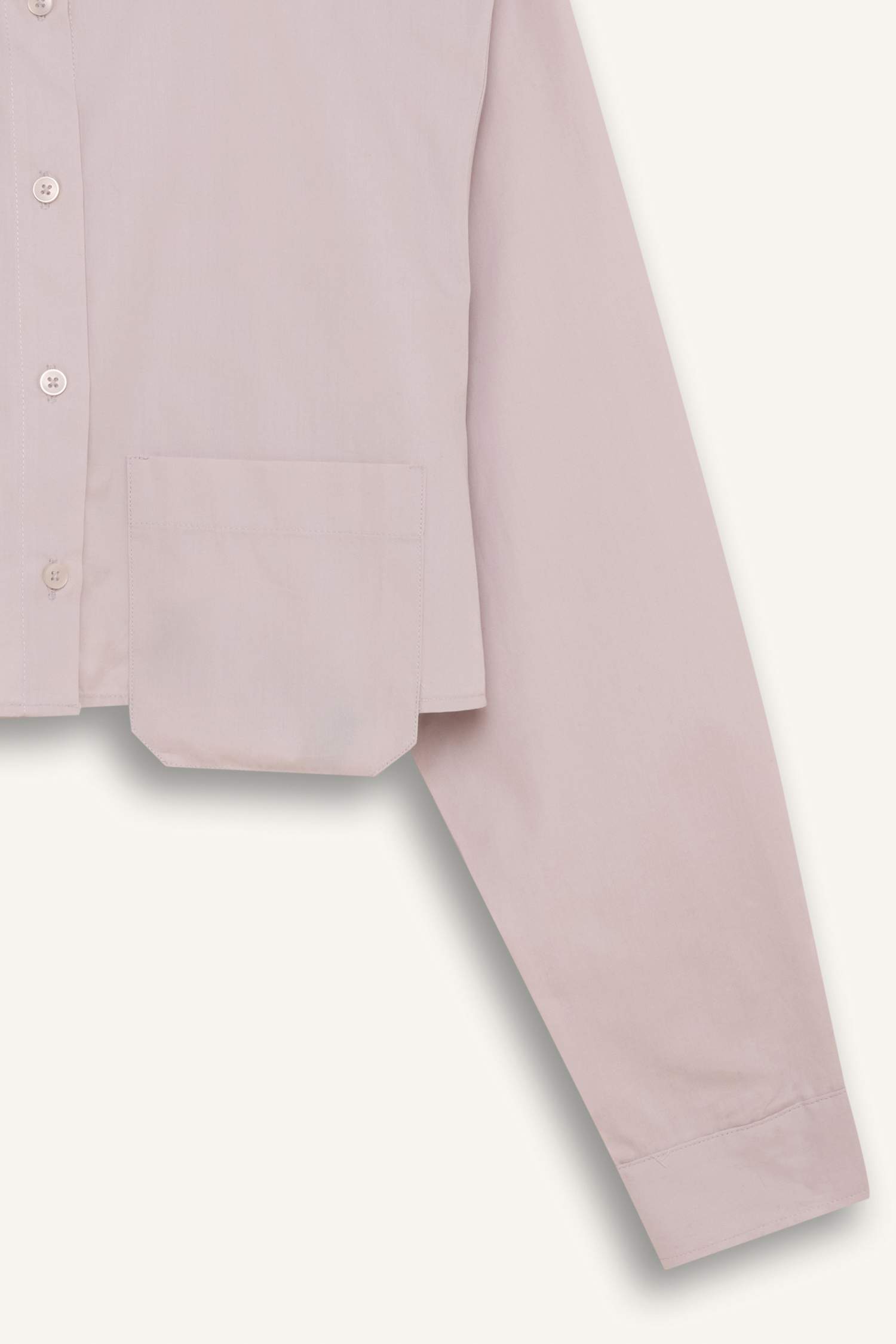 قميص كم طويل واسع بوبلين