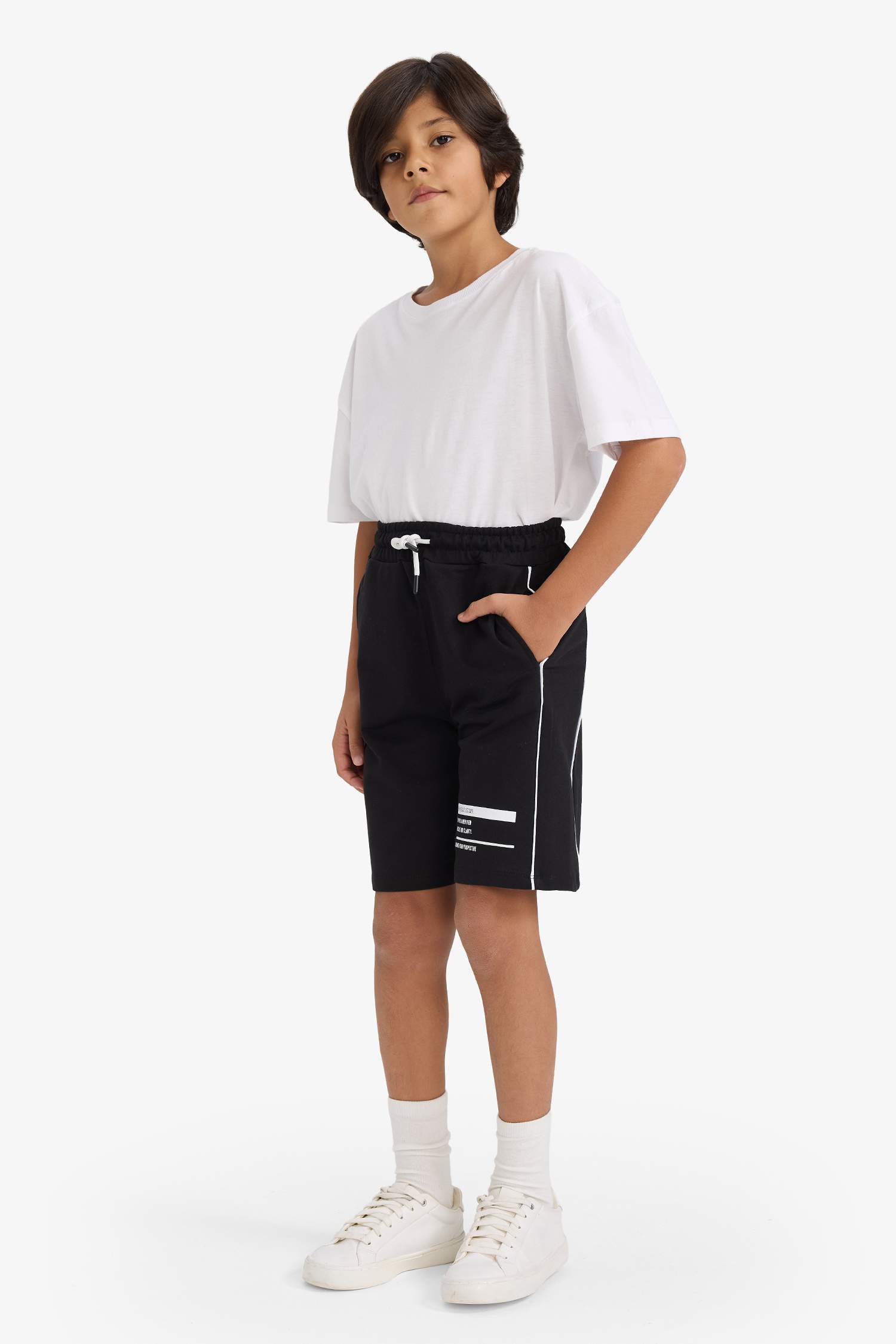 Boy Regular Fit Sweatshirt Fabric Shorts