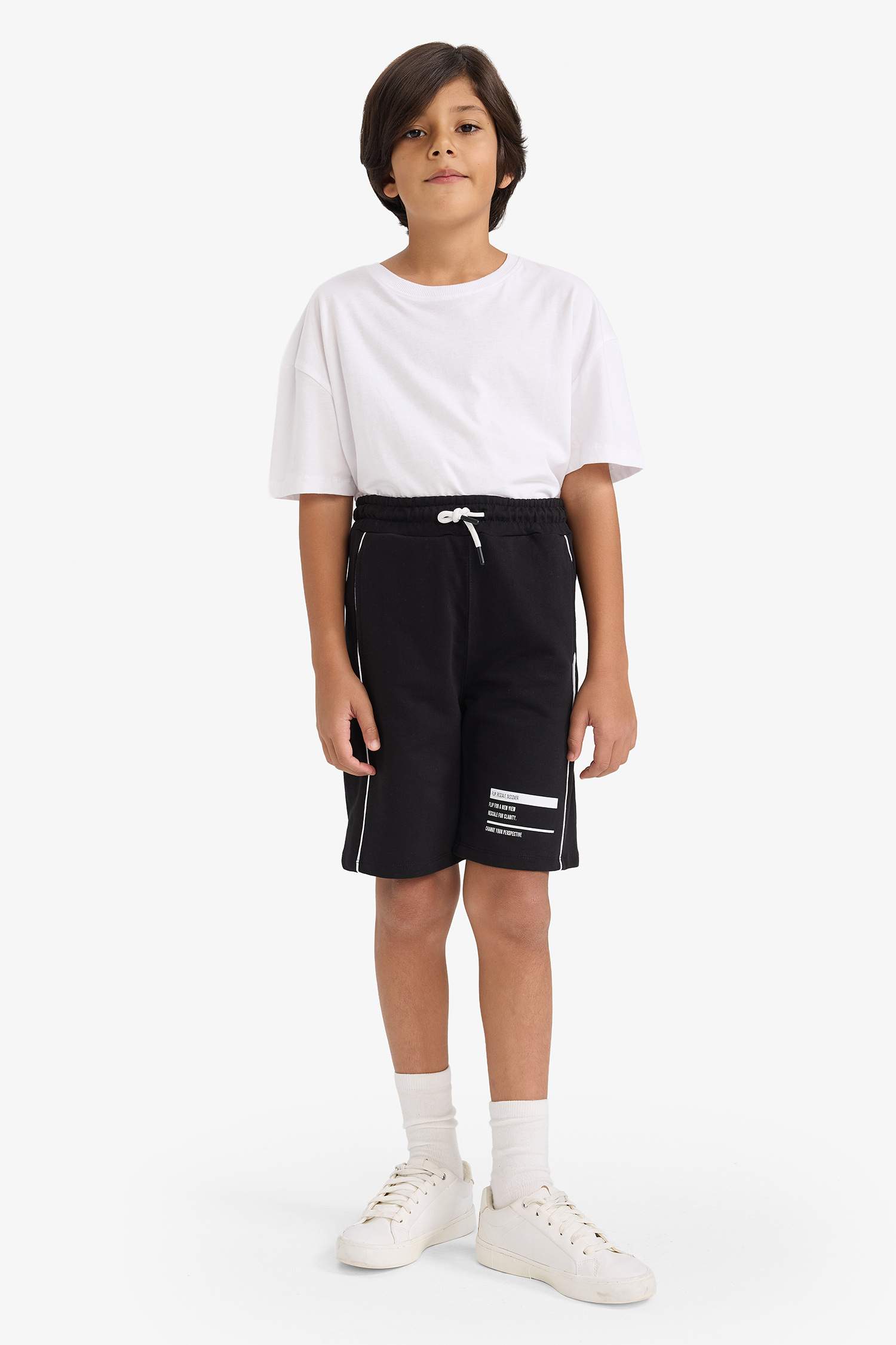 Boy Regular Fit Sweatshirt Fabric Shorts