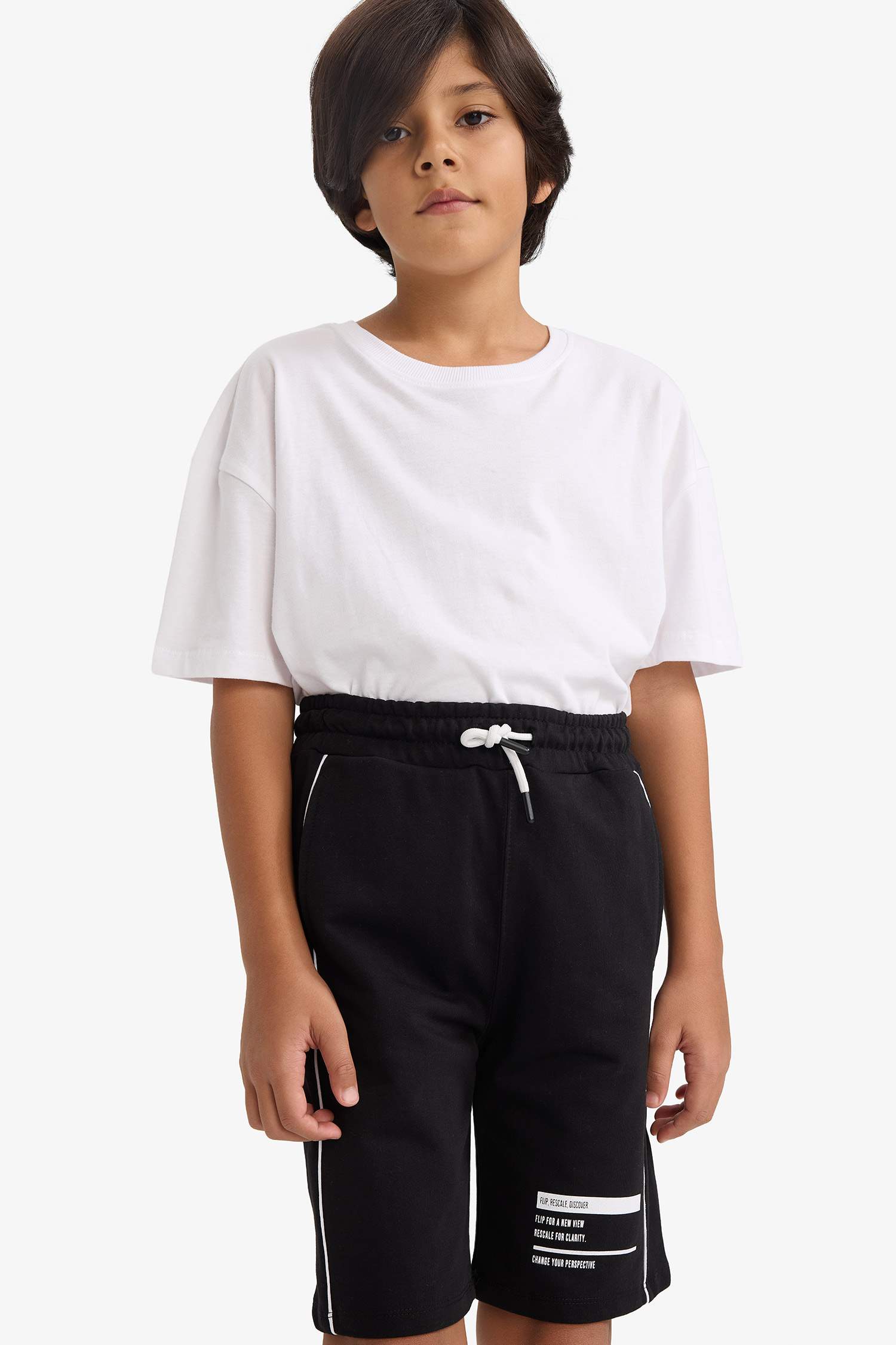 Boy Regular Fit Sweatshirt Fabric Shorts