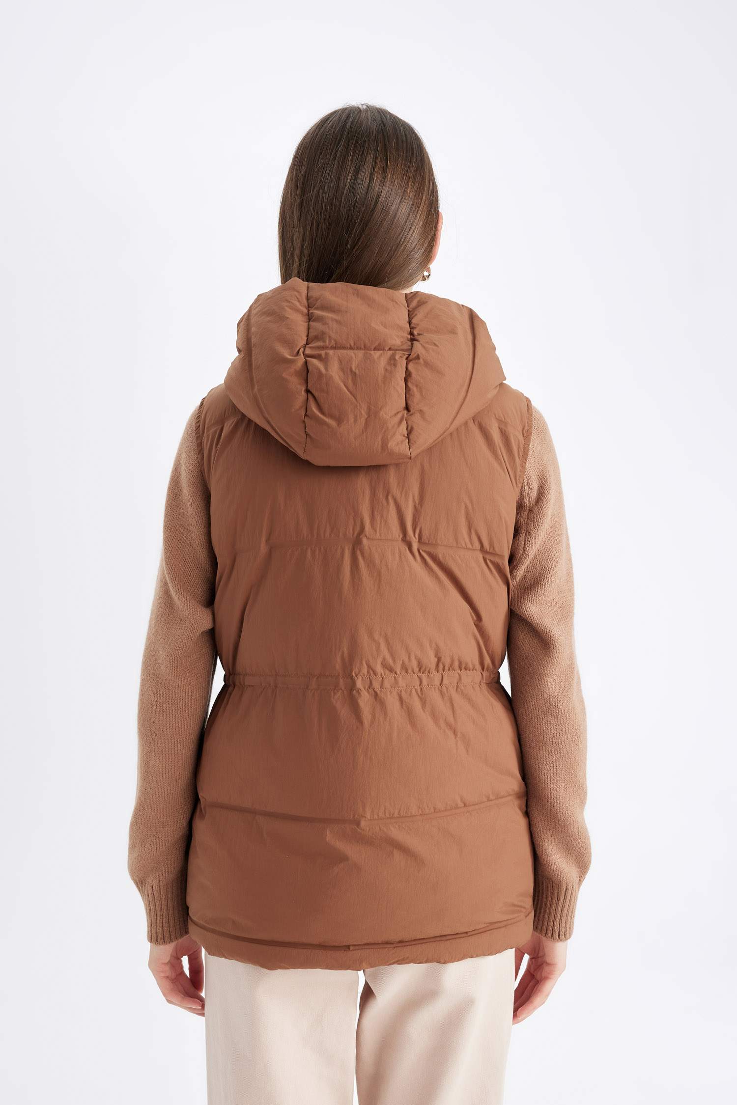 Regular Fit Kapüşonlu Fermuarlı Yelek