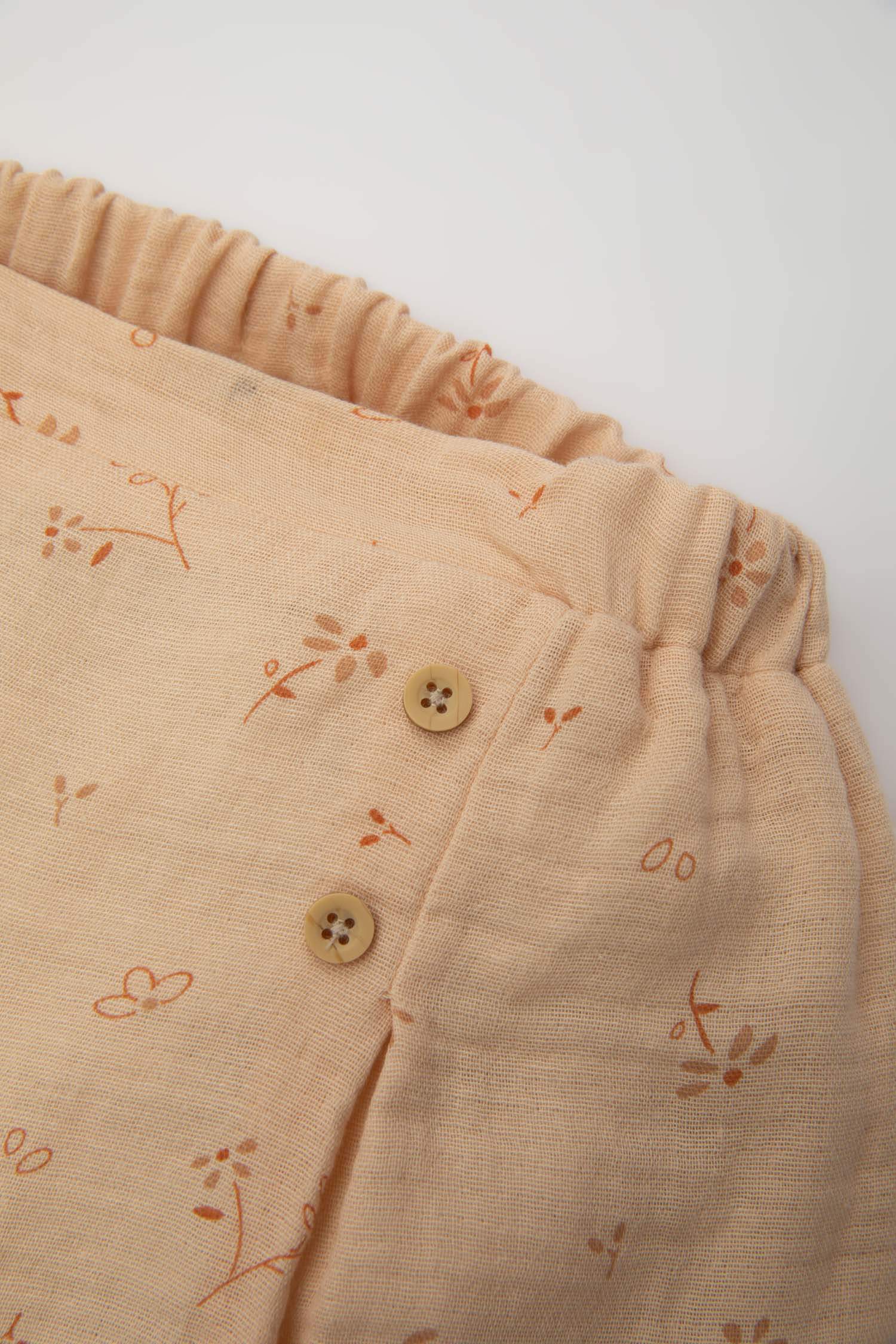 Baby Girl Floral Muslin Shorts